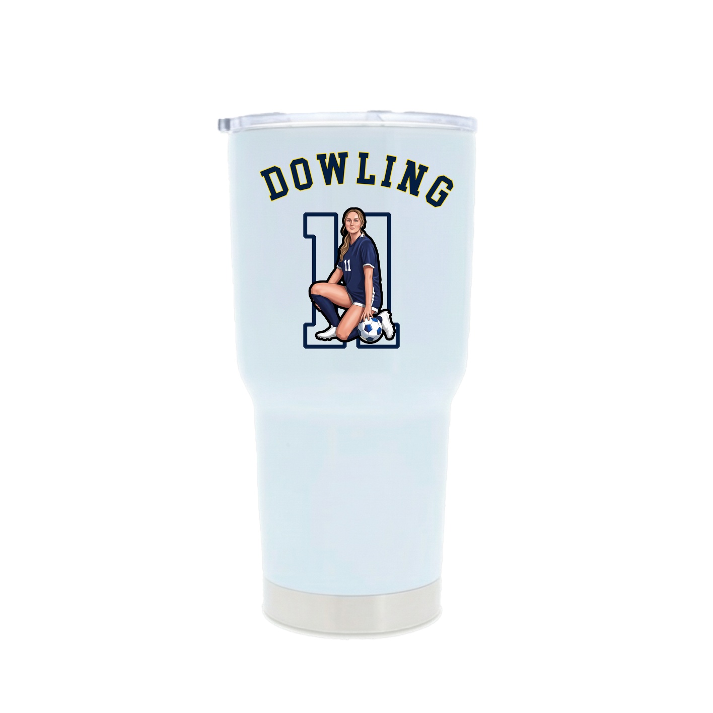 30oz Stainless Steel Tumbler — Shirsey Arch in White