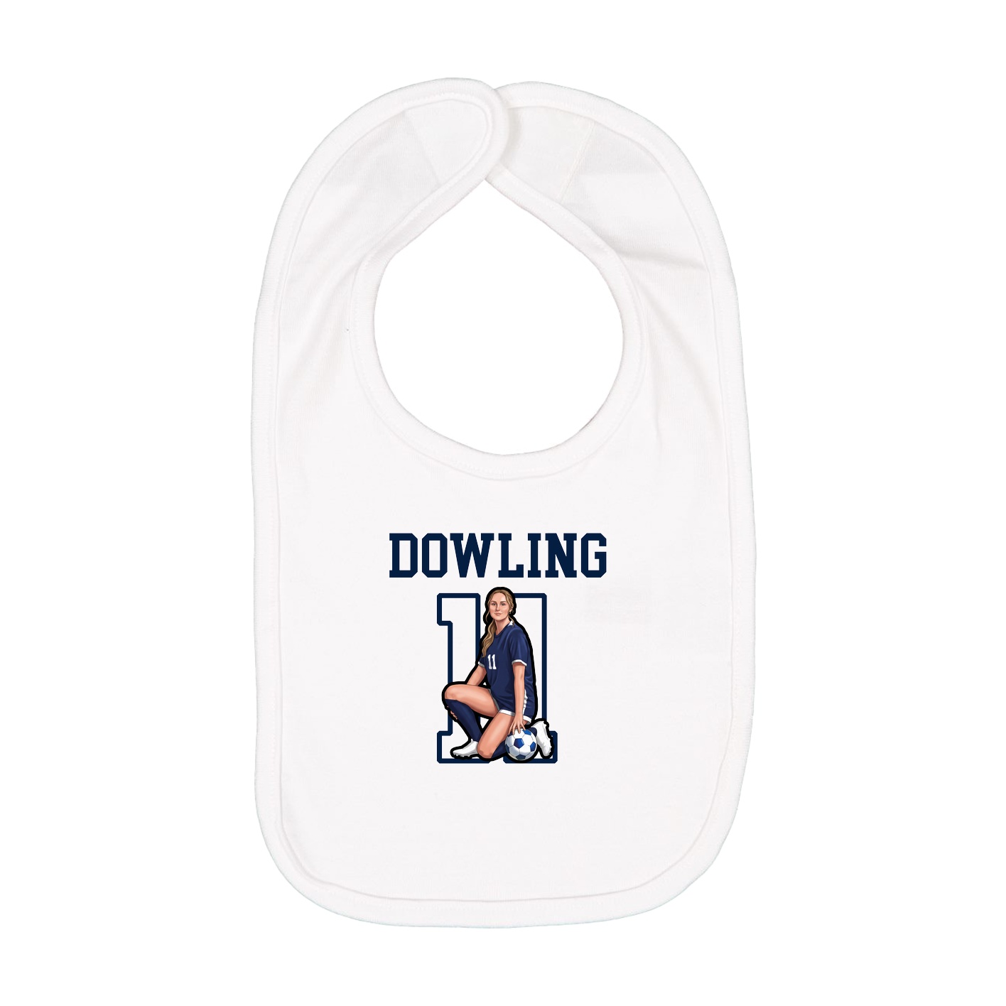 Infant Bib — Shirsey in White