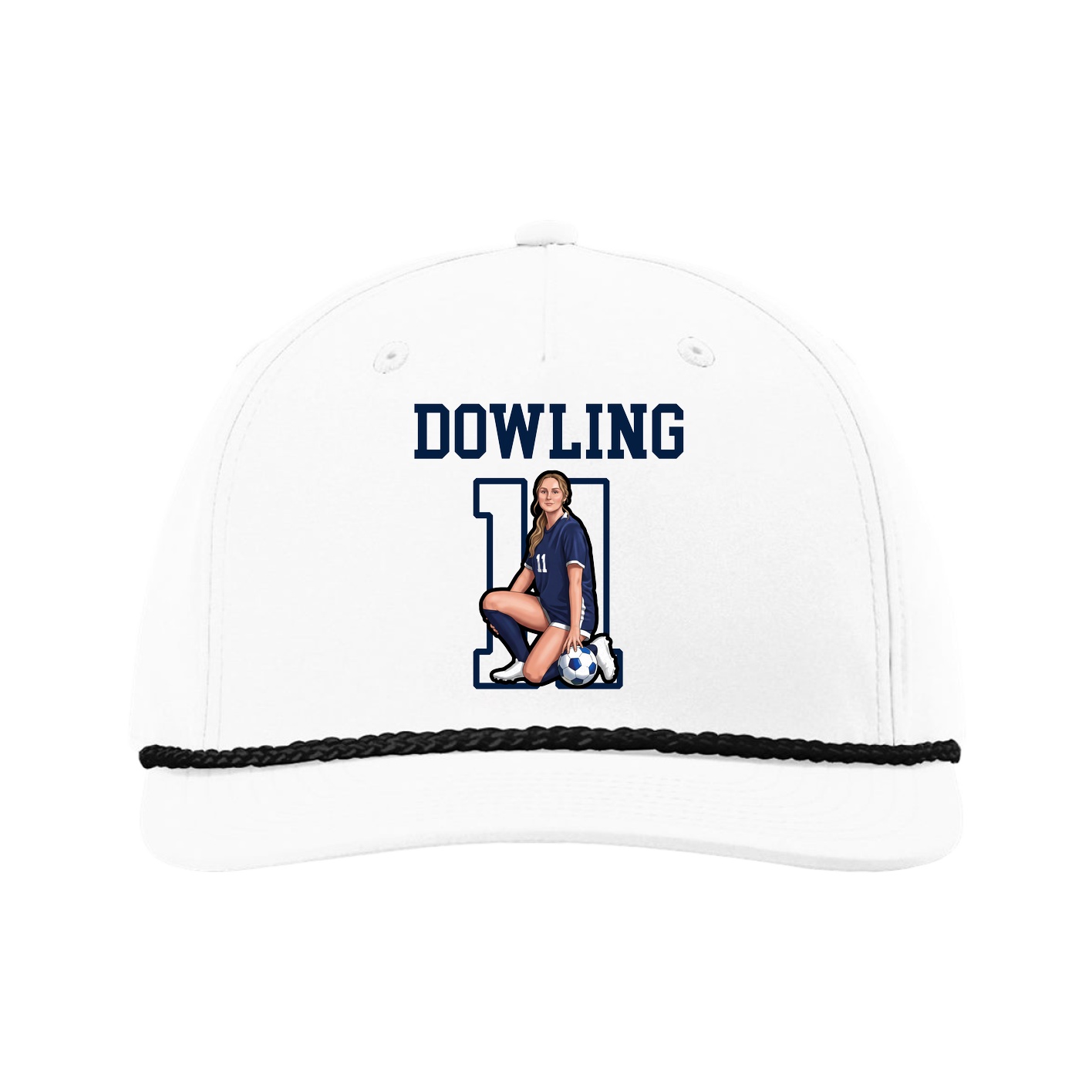 Five-Panel Classic Rope Cap — Shirsey in White