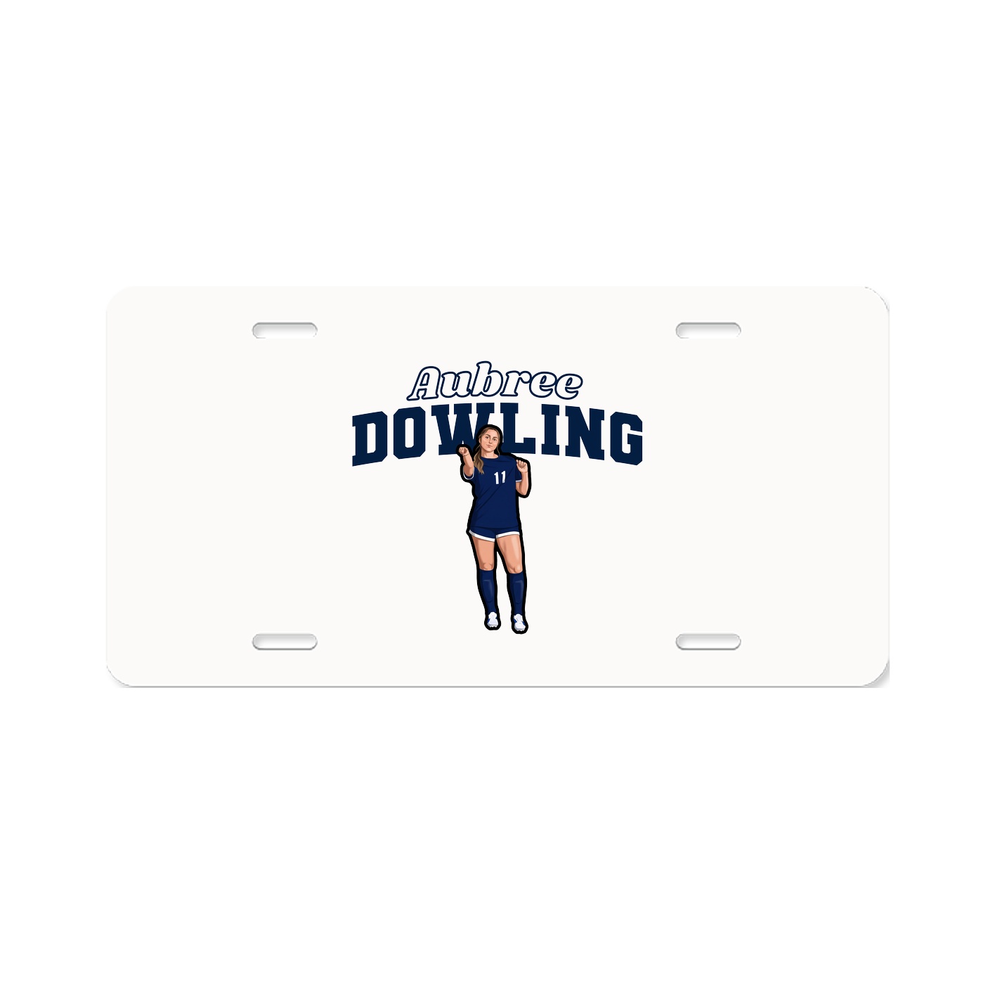 License Plate — Name Arch in Classic