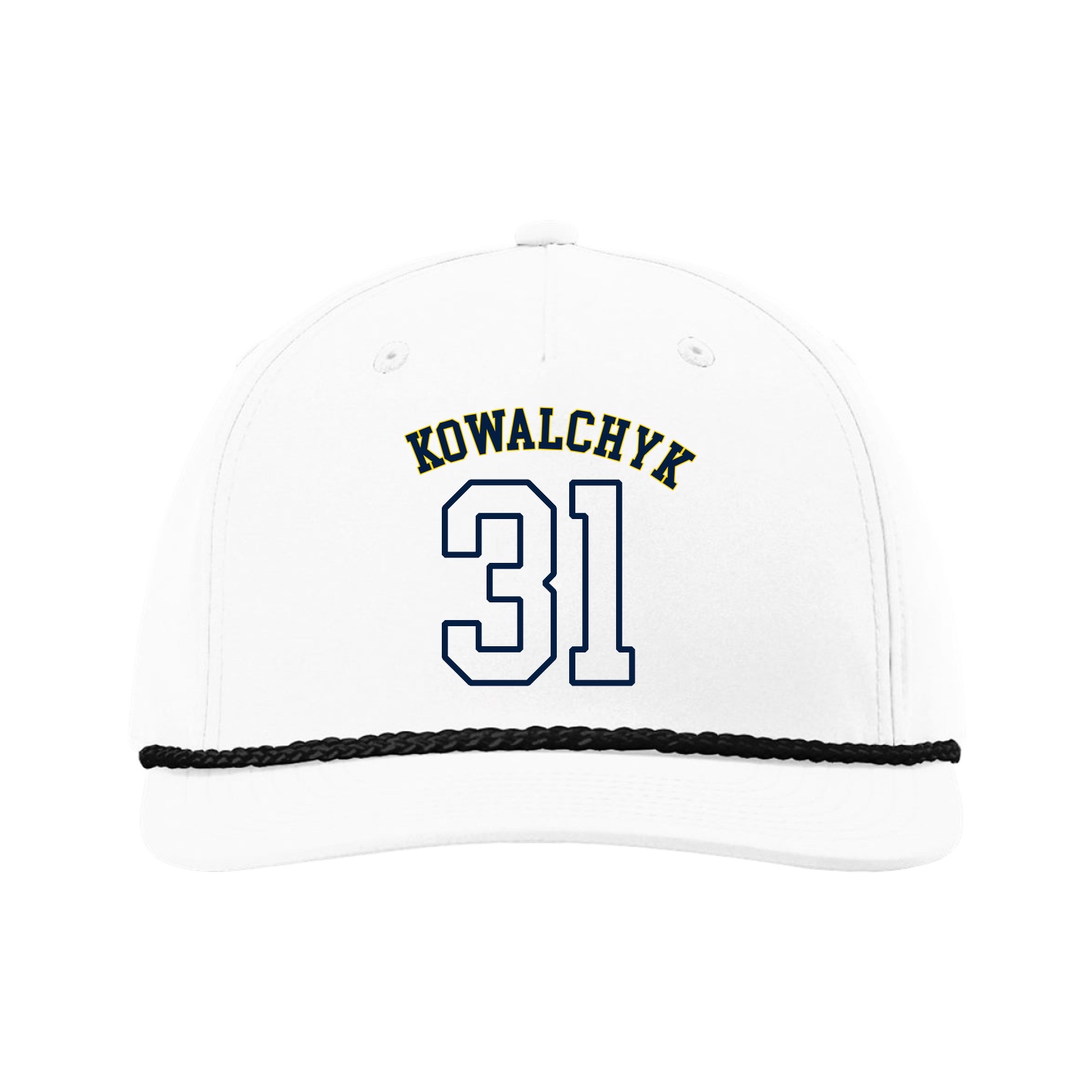 Five-Panel Classic Rope Cap — Shirsey Arch in White