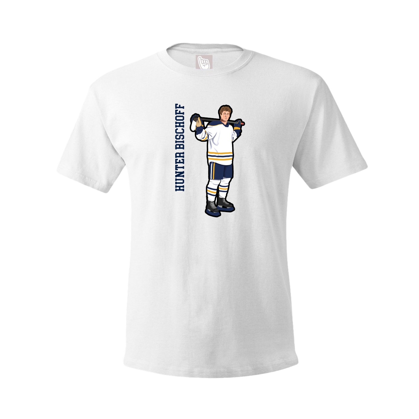 Youth Tee — Name Vertical in White