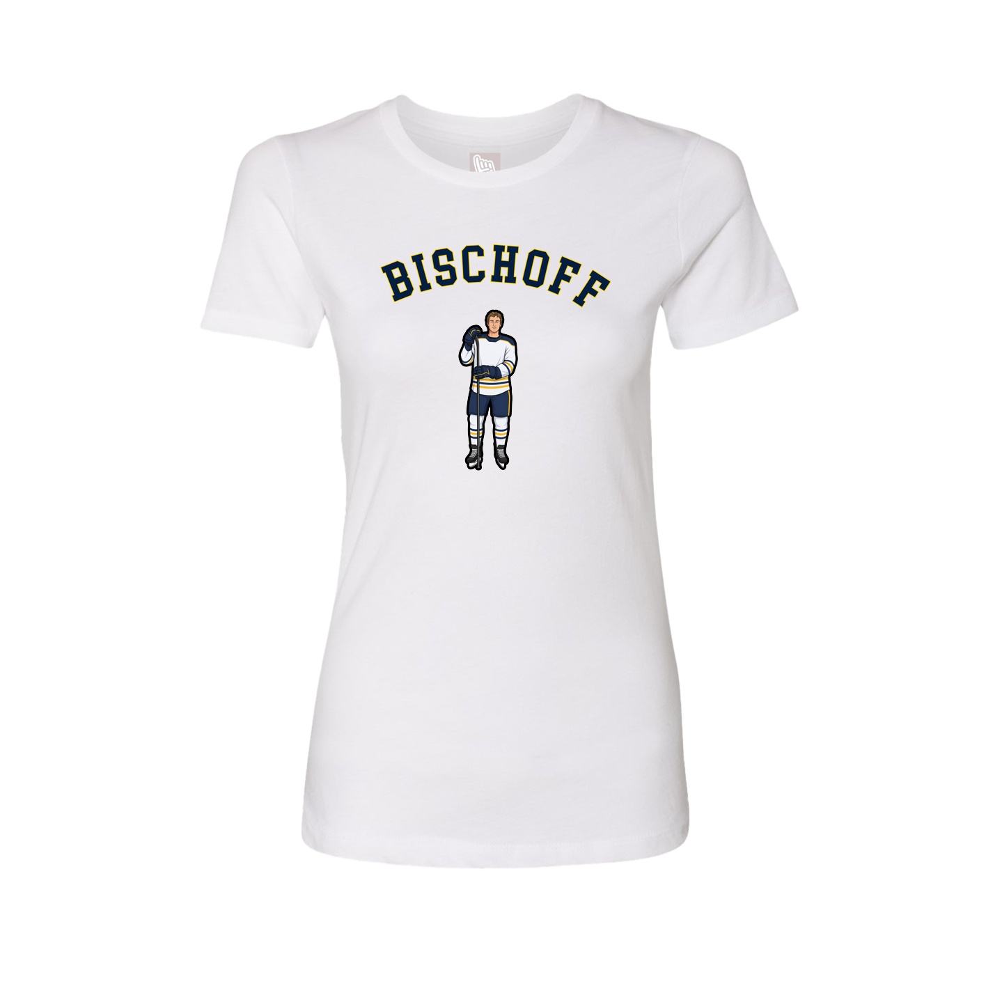 Fitted Women's Tee — Shirsey Arch in White