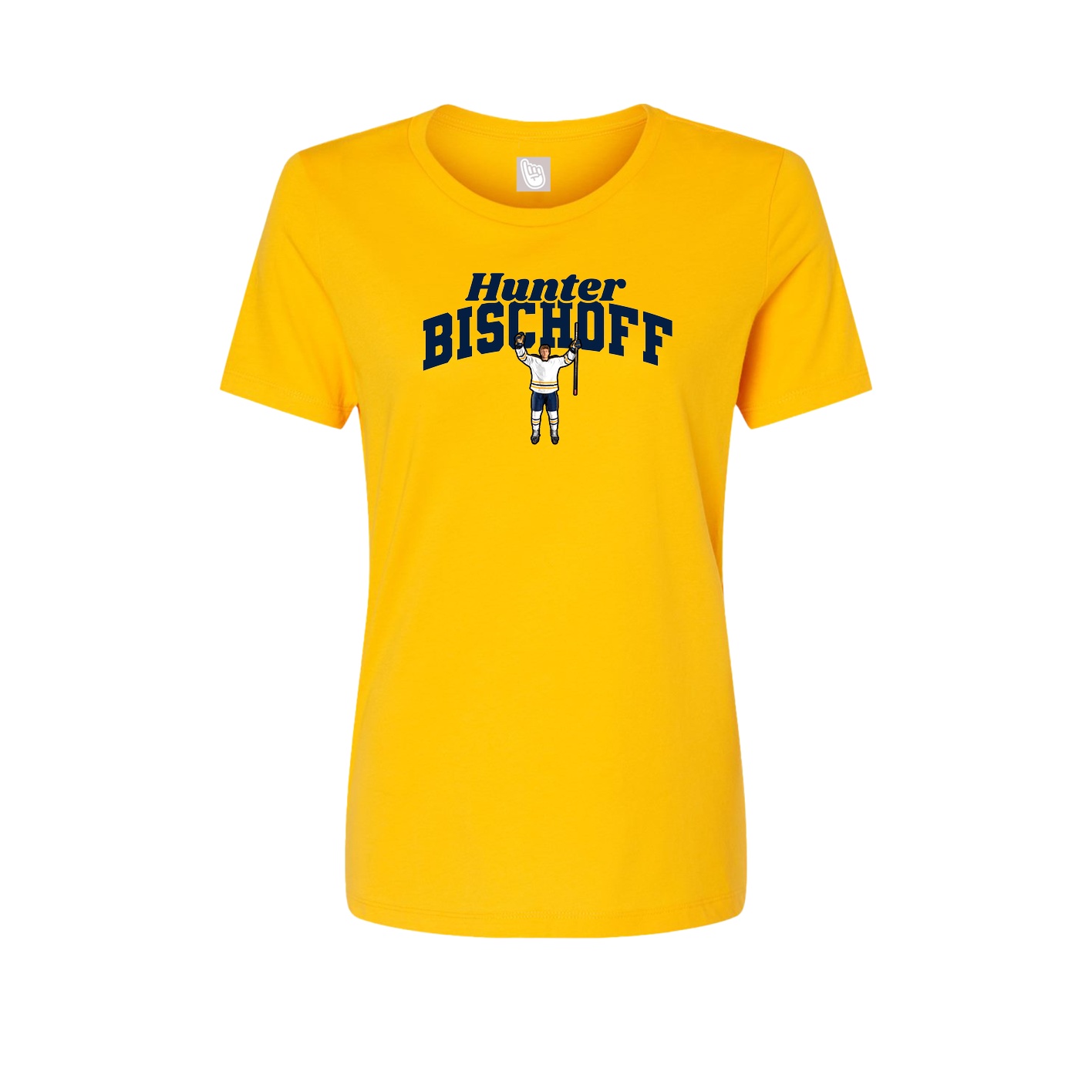 Fitted Women's Tee — Signature Arch in Gold