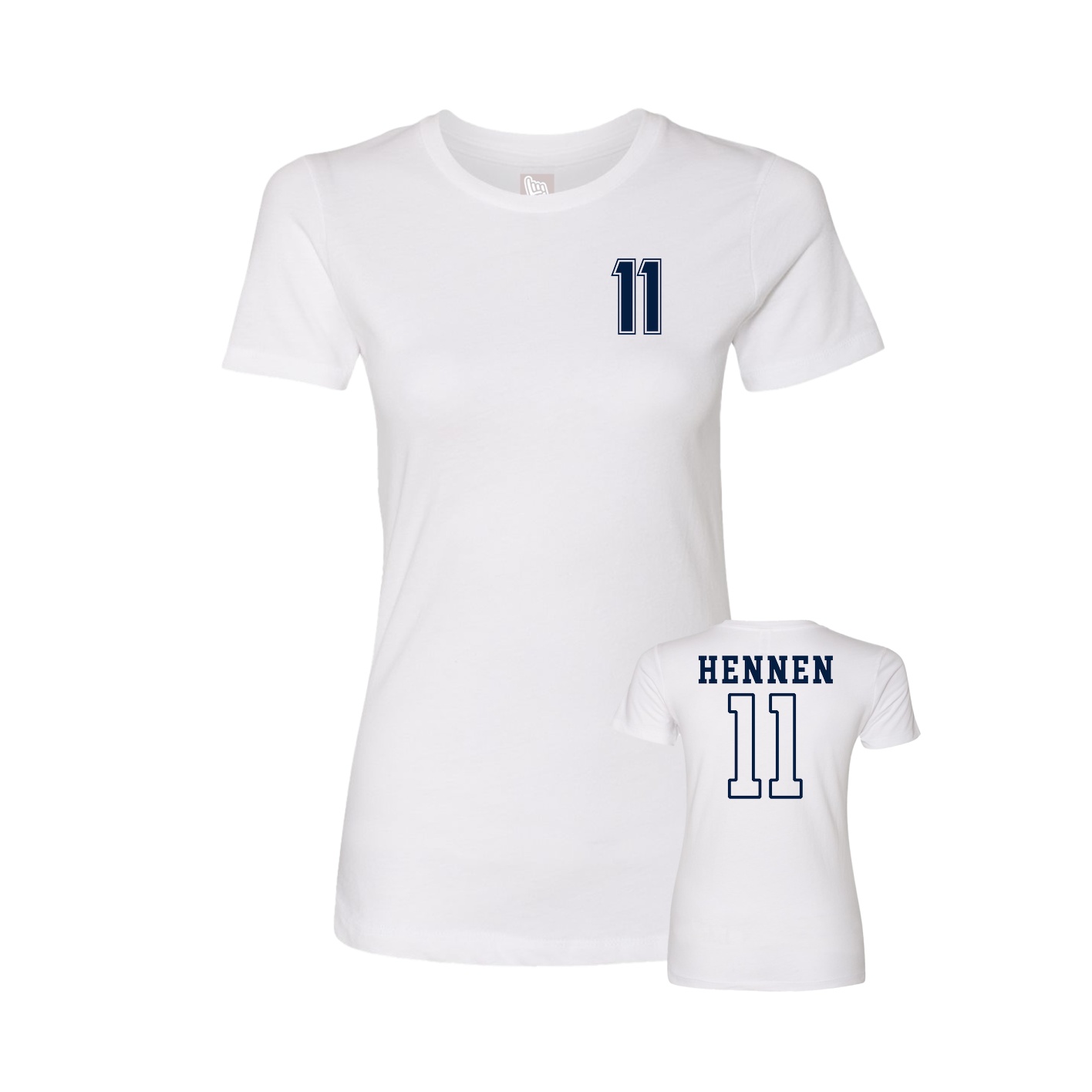 Womens Tee — Chest Back in White