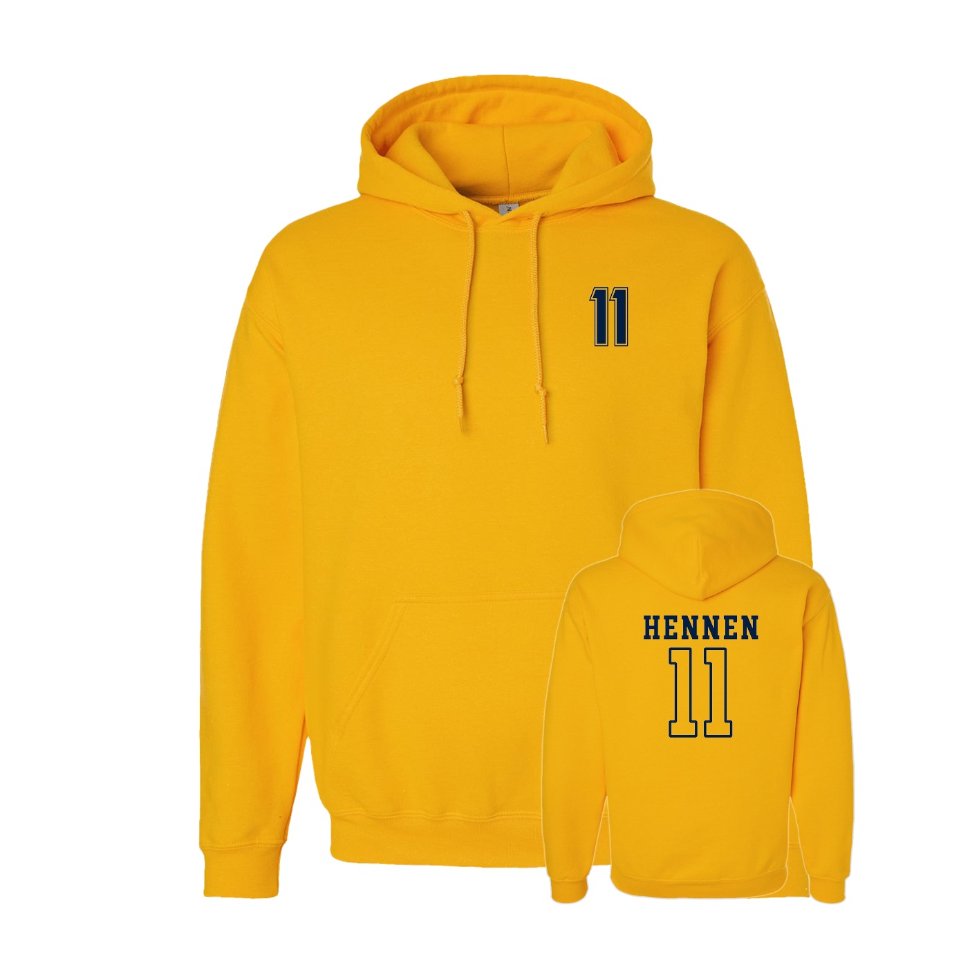 Youth Hoodie — Chest Back in Gold