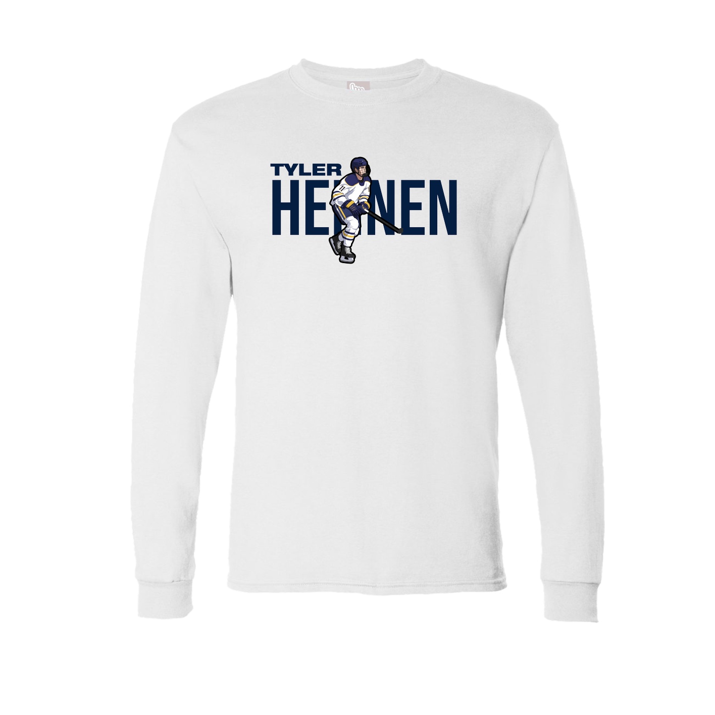 Long Sleeve Tee — Player Name in White