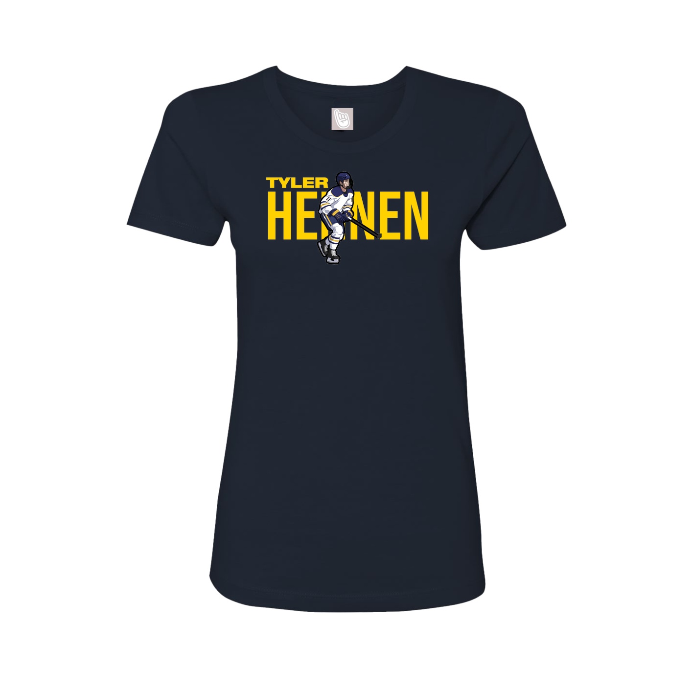 Fitted Women's Tee — Player Name in Navy