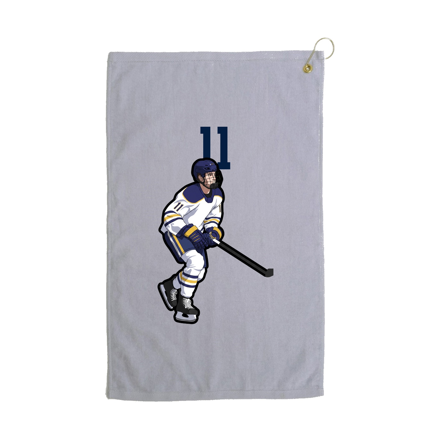 Golf Towel — Number Top in Grey