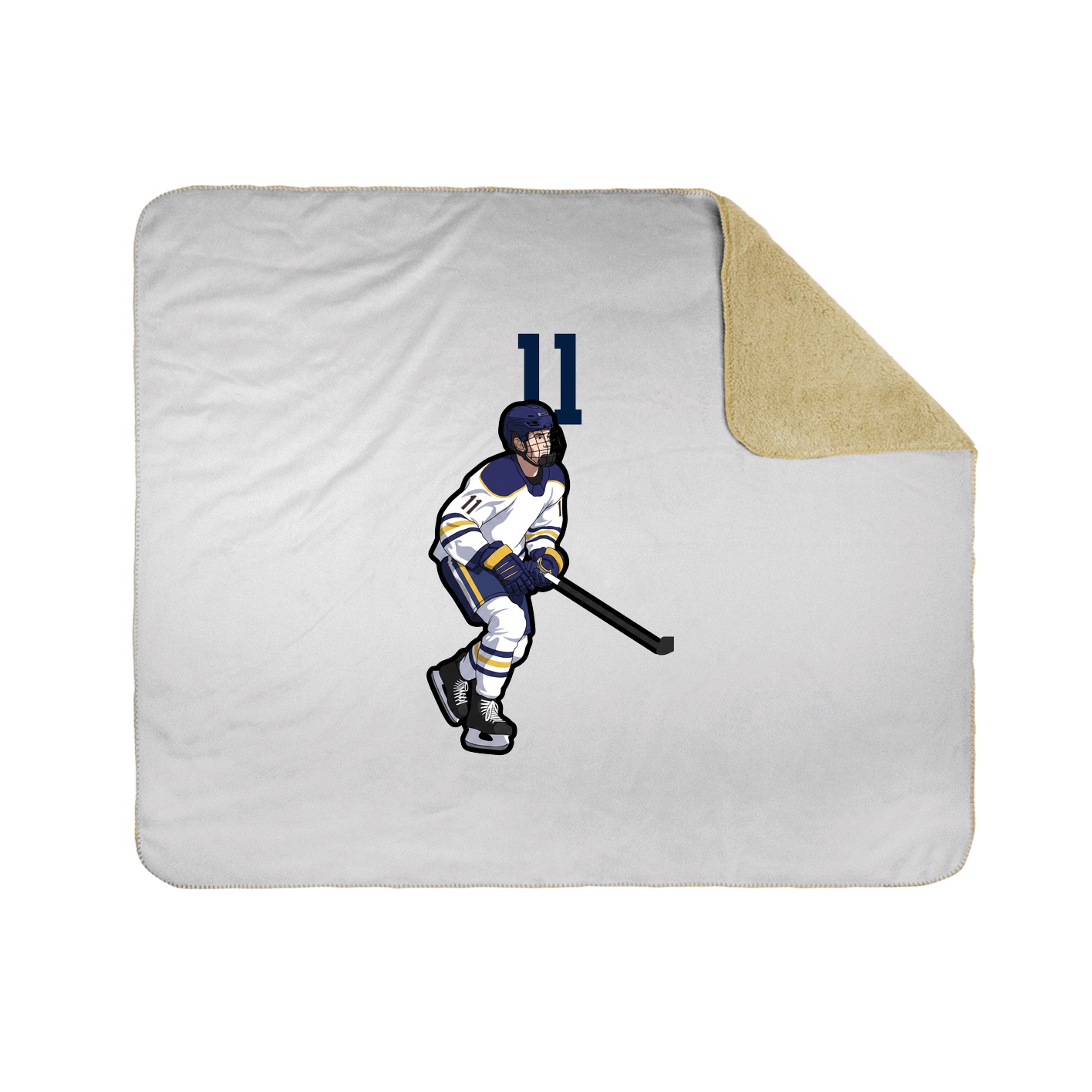 Throw Blanket — Number Top in White