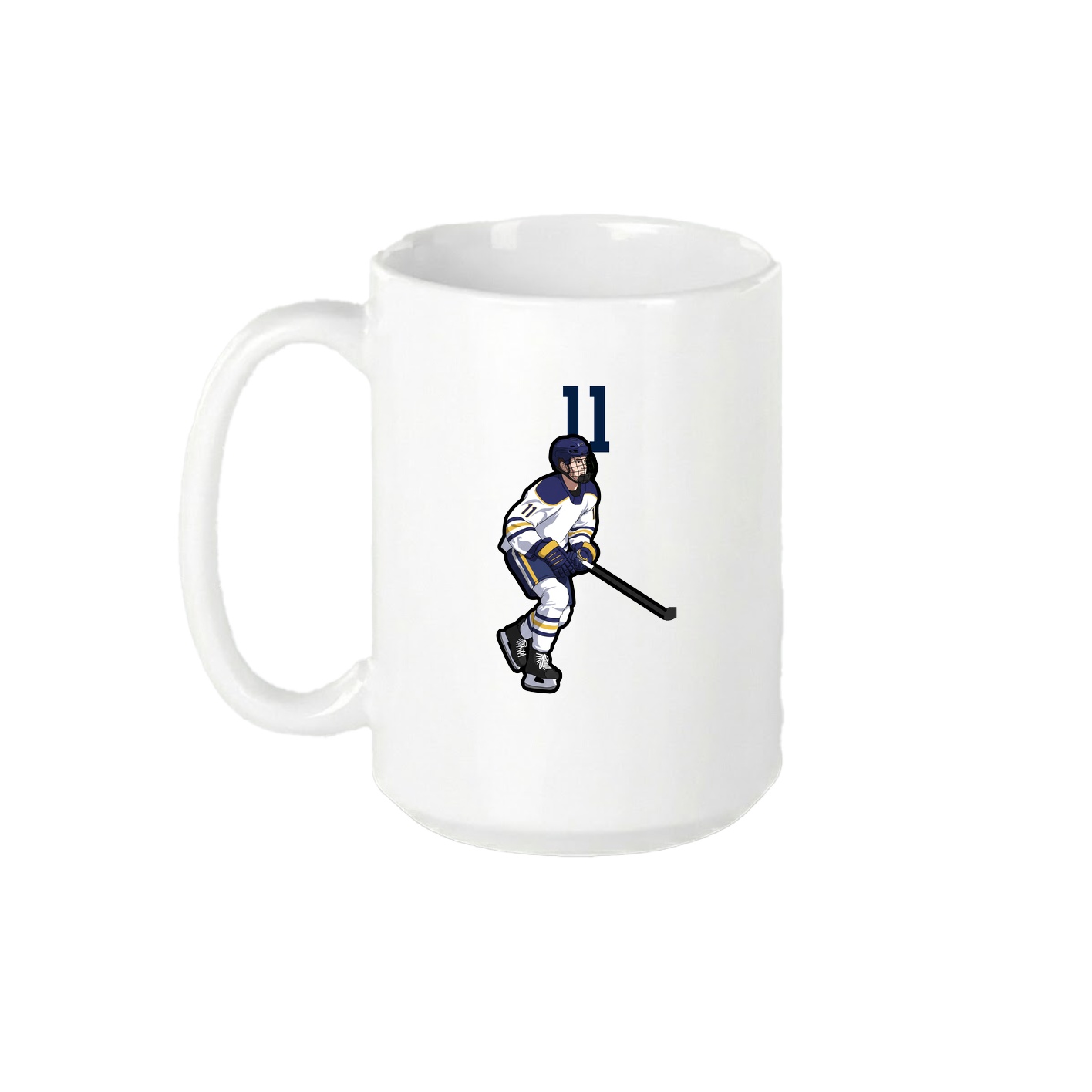 15oz Coffee Mug — Number Top in White