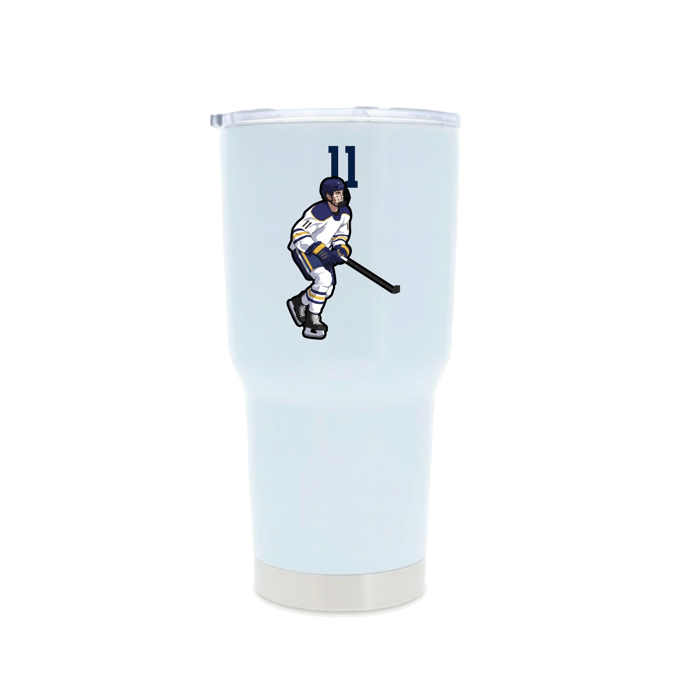 30oz Stainless Steel Tumbler — Number Top in White