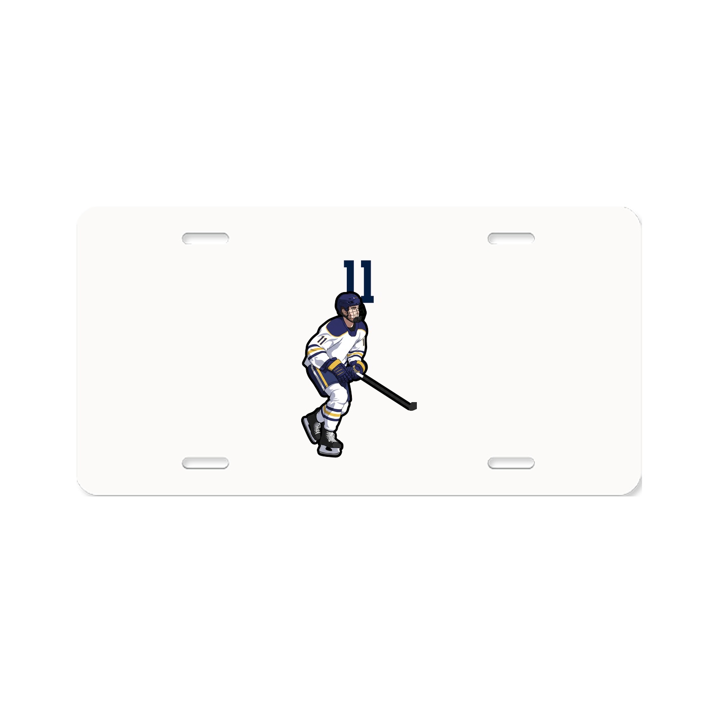 License Plate — Number Top in Classic