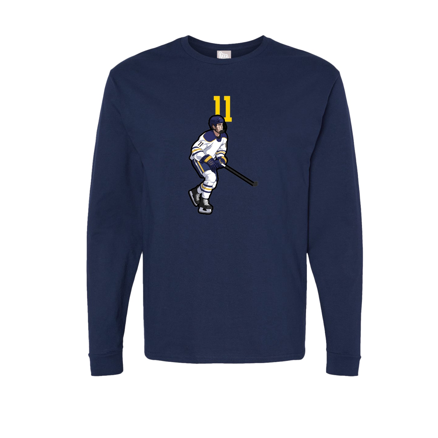 Long Sleeve Tee — Number Top in Navy