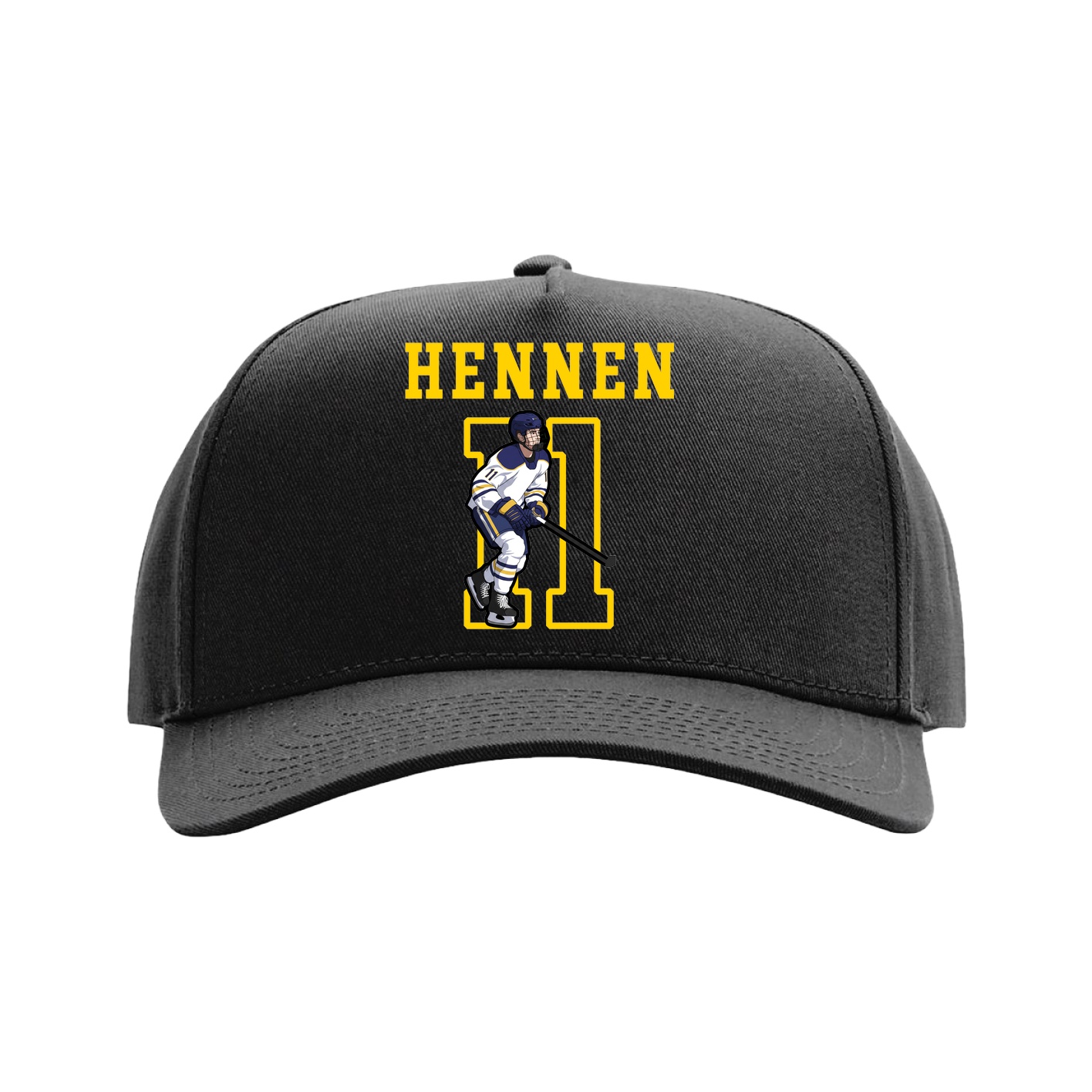 Full Fabric Five-Panel Champ Cap — Shirsey in Black