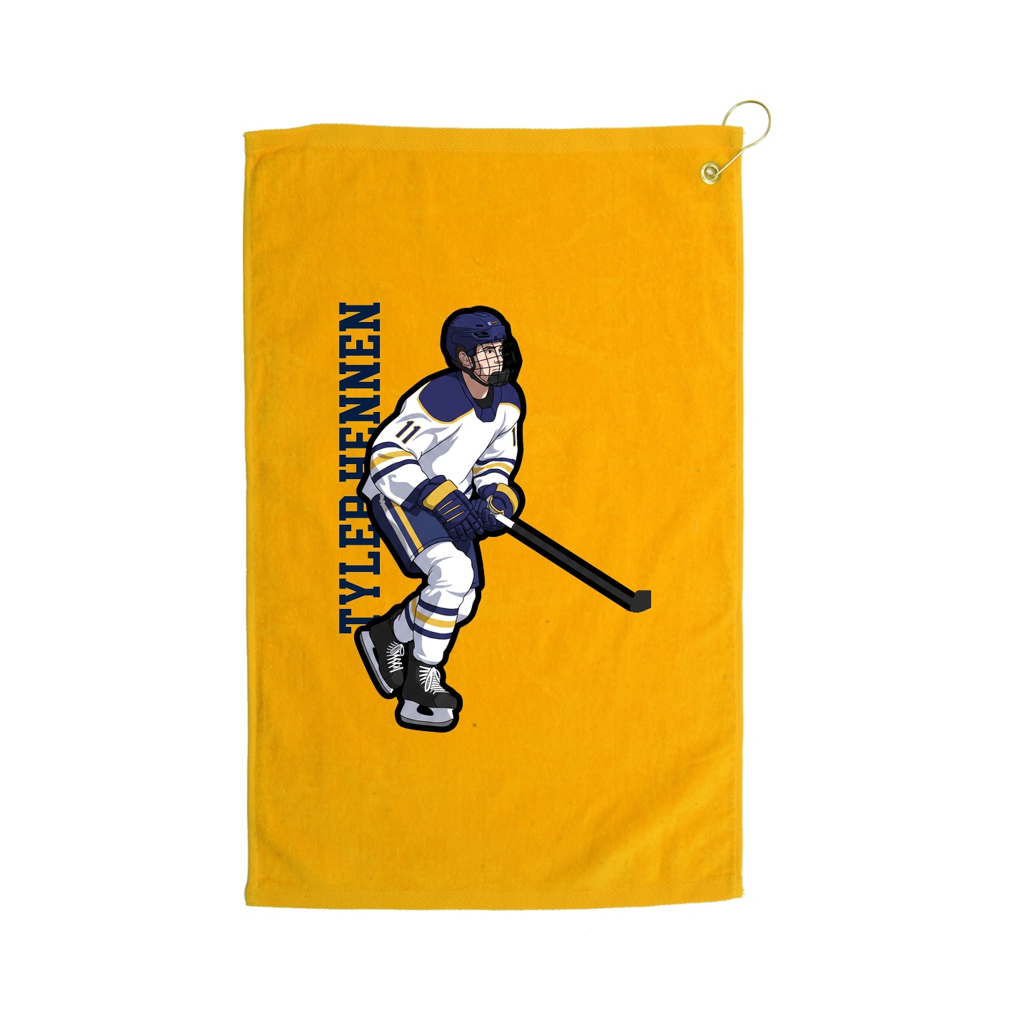 Golf Towel — Name Vertical in Gold