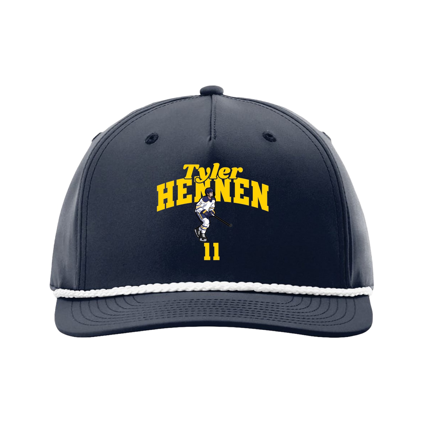 Five-Panel Classic Rope Cap — Signature Arch in Navy