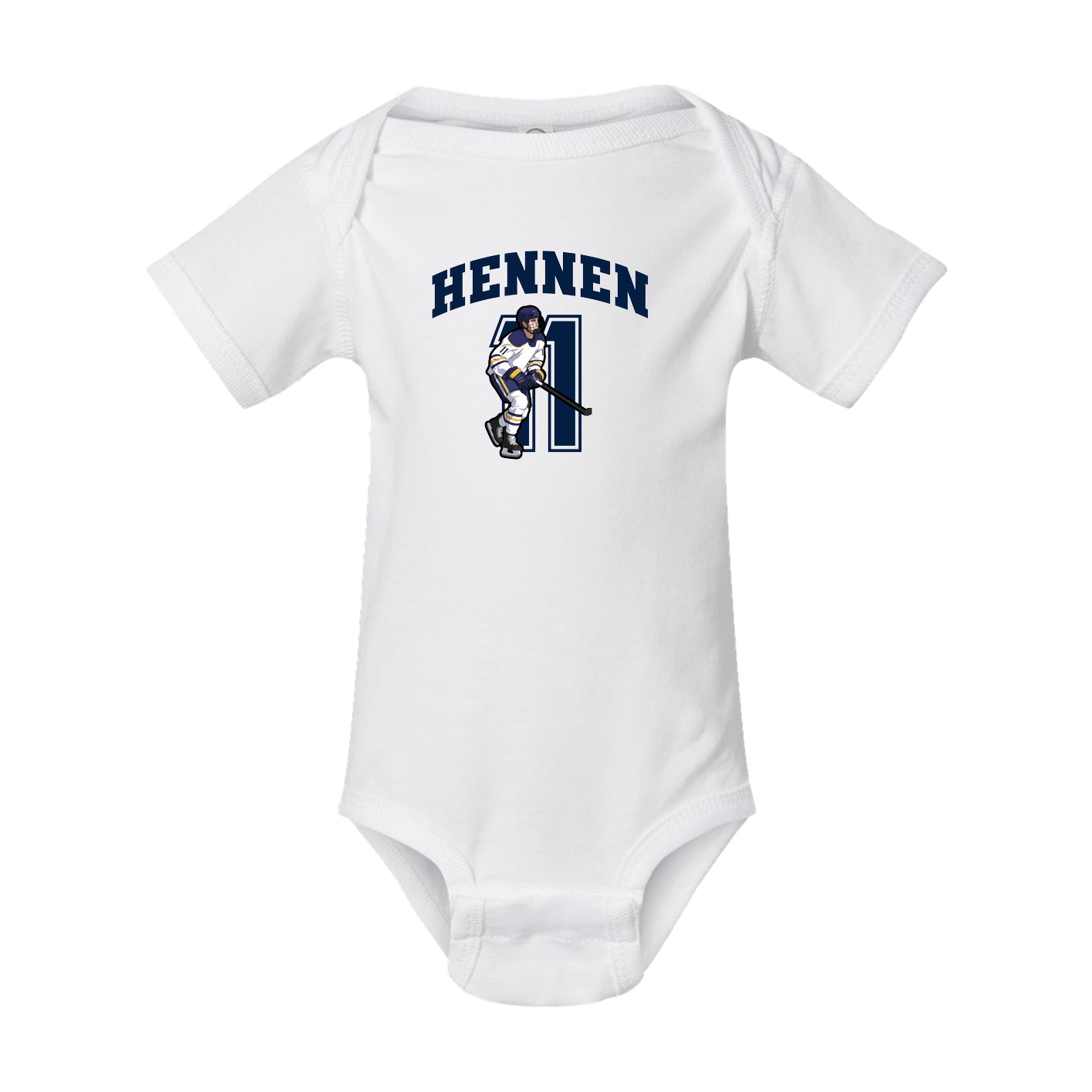 Baby Onesie — Number in White
