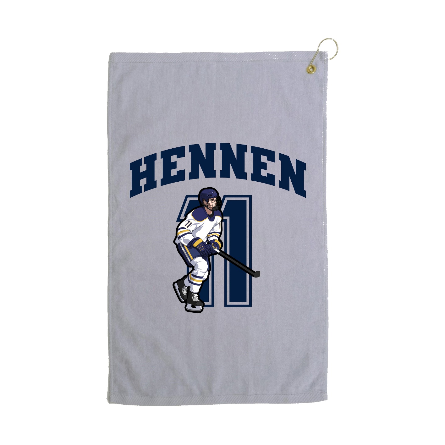 Golf Towel — Number in Grey