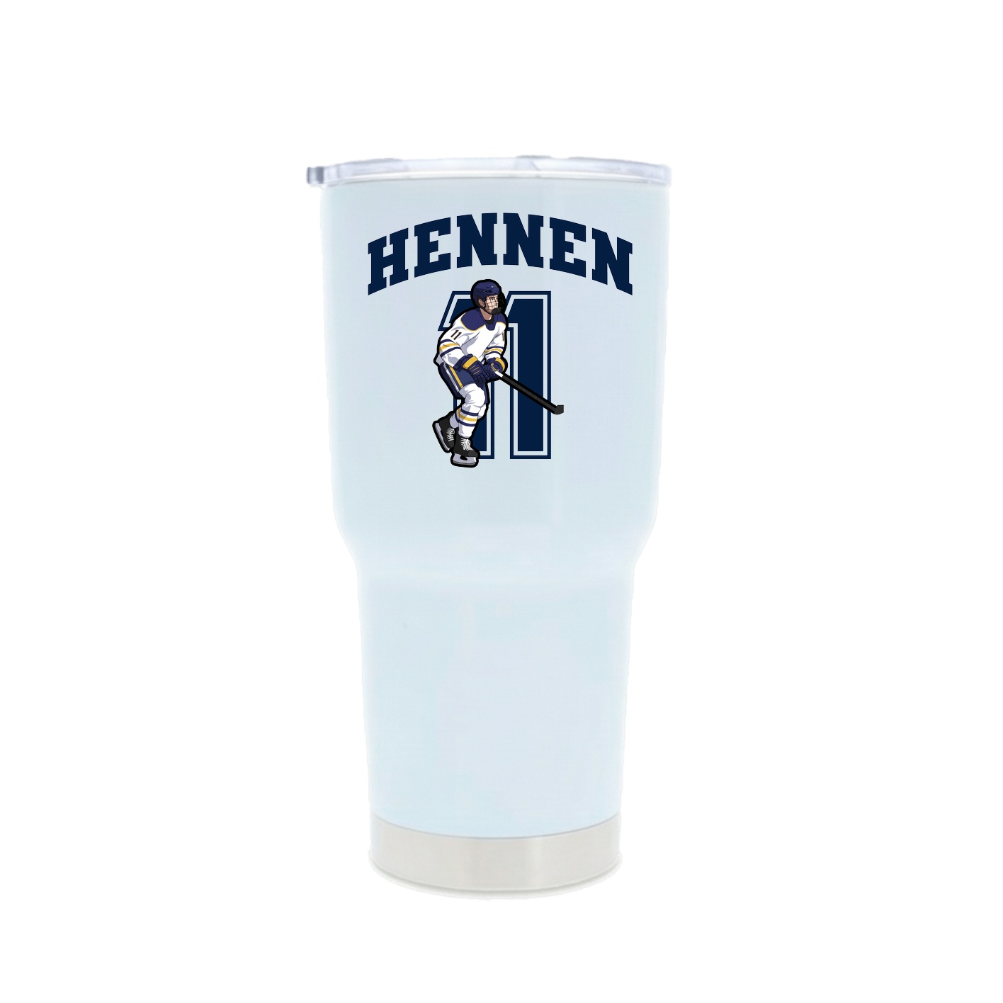 30oz Stainless Steel Tumbler — Number in White