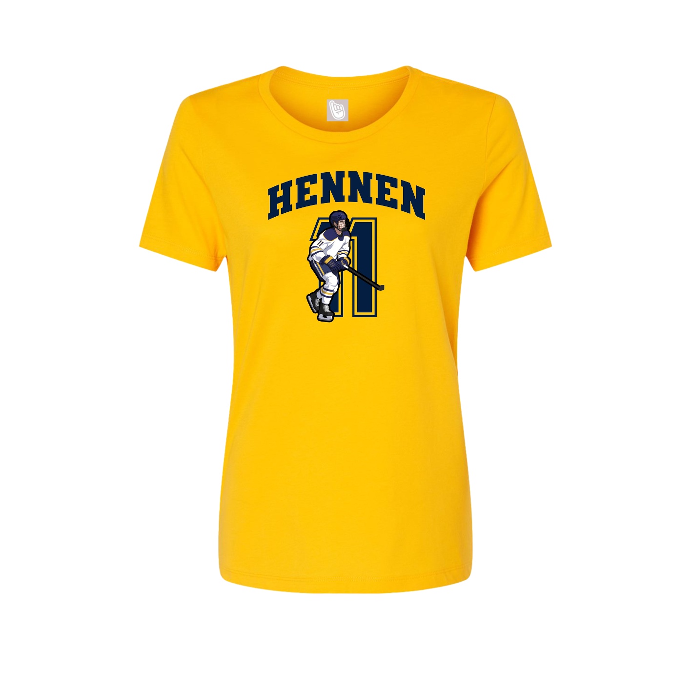 Fitted Women's Tee — Number in Gold