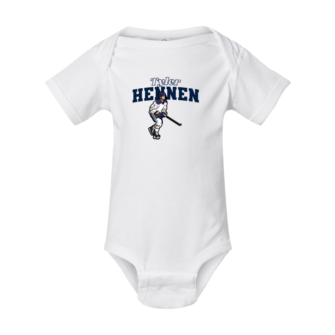 Baby Onesie — Name Arch in White