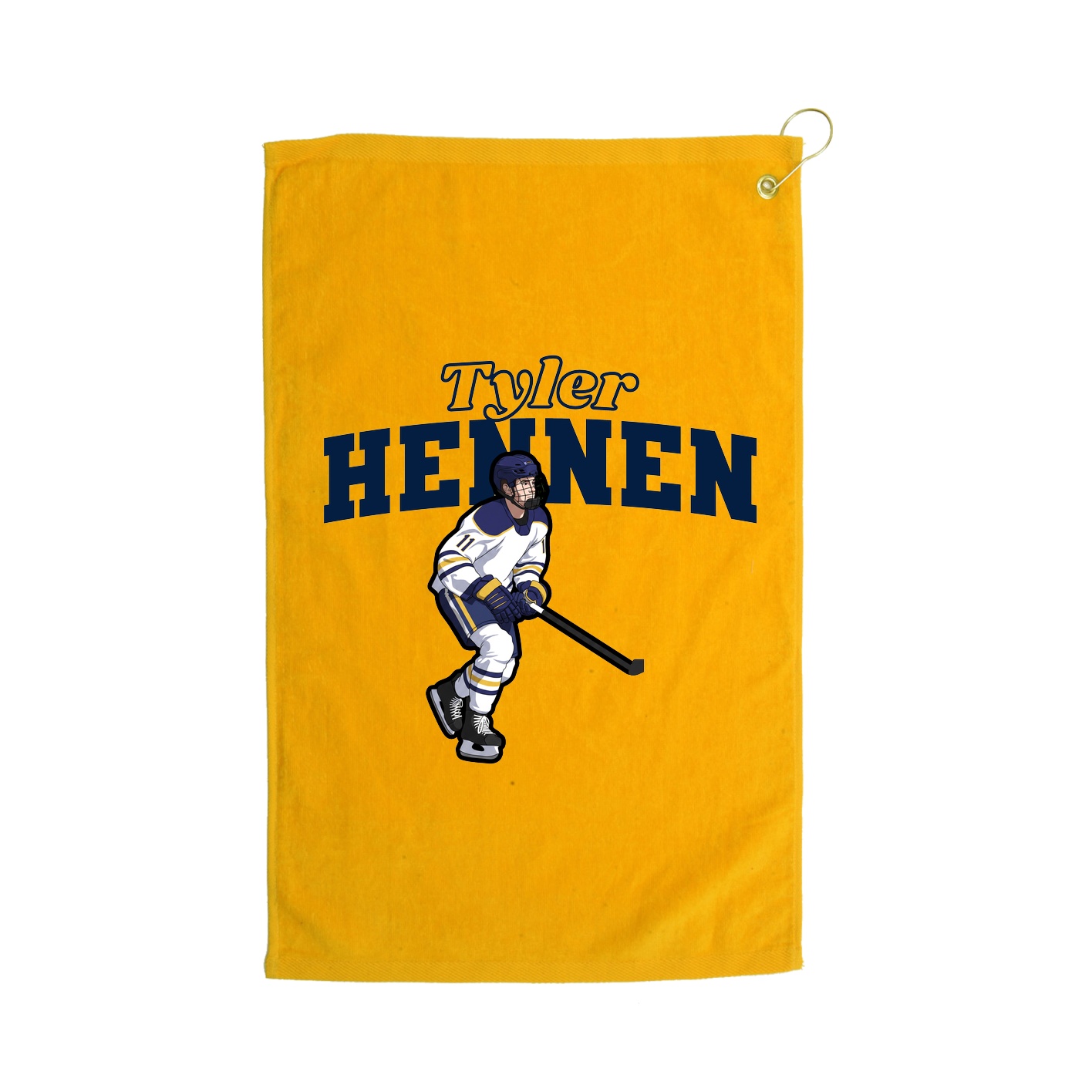 Golf Towel — Name Arch in Gold