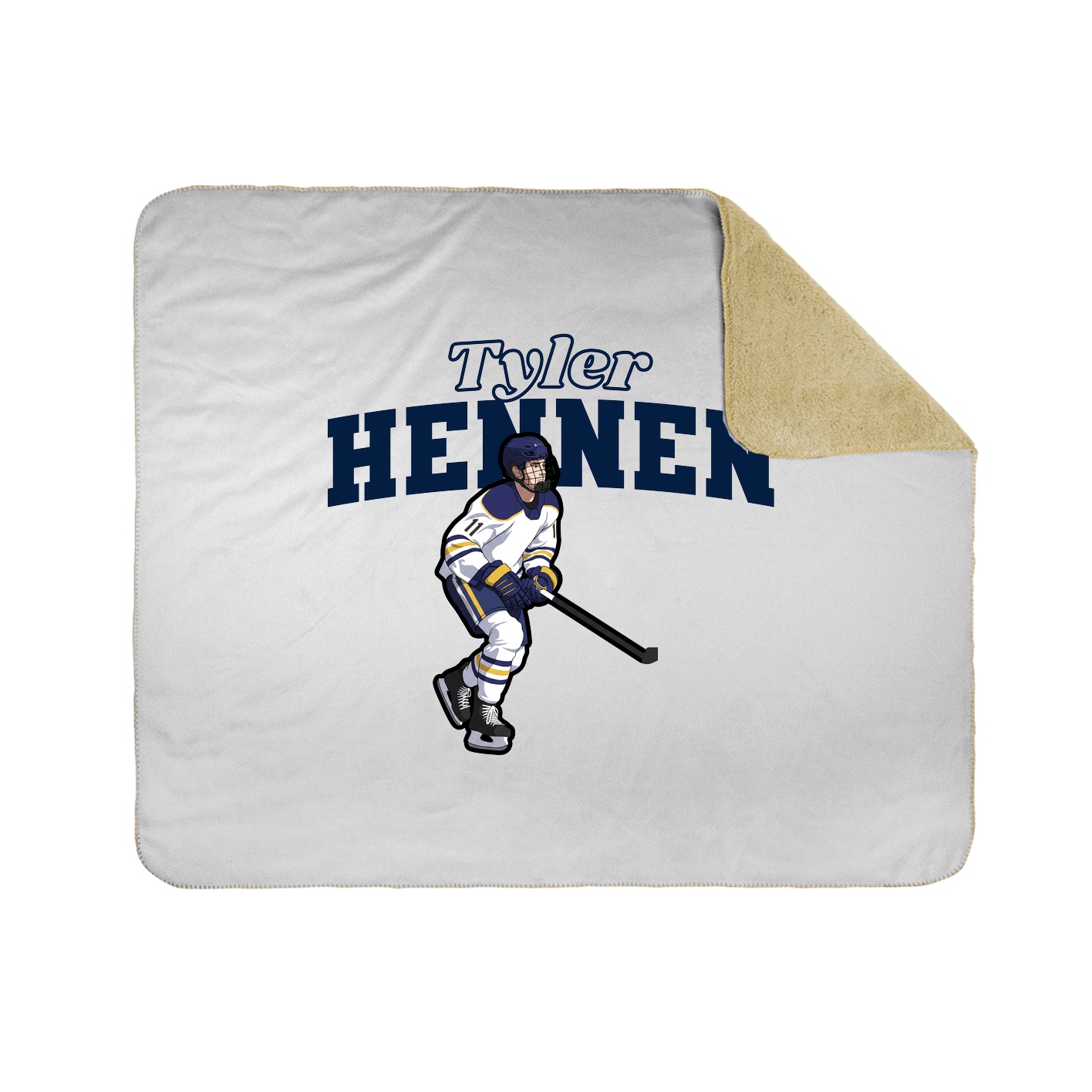 Throw Blanket — Name Arch in White