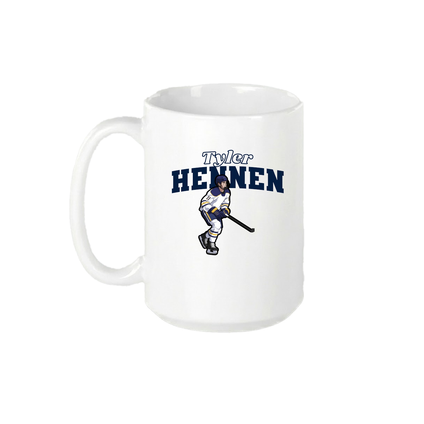 15oz Coffee Mug — Name Arch in White