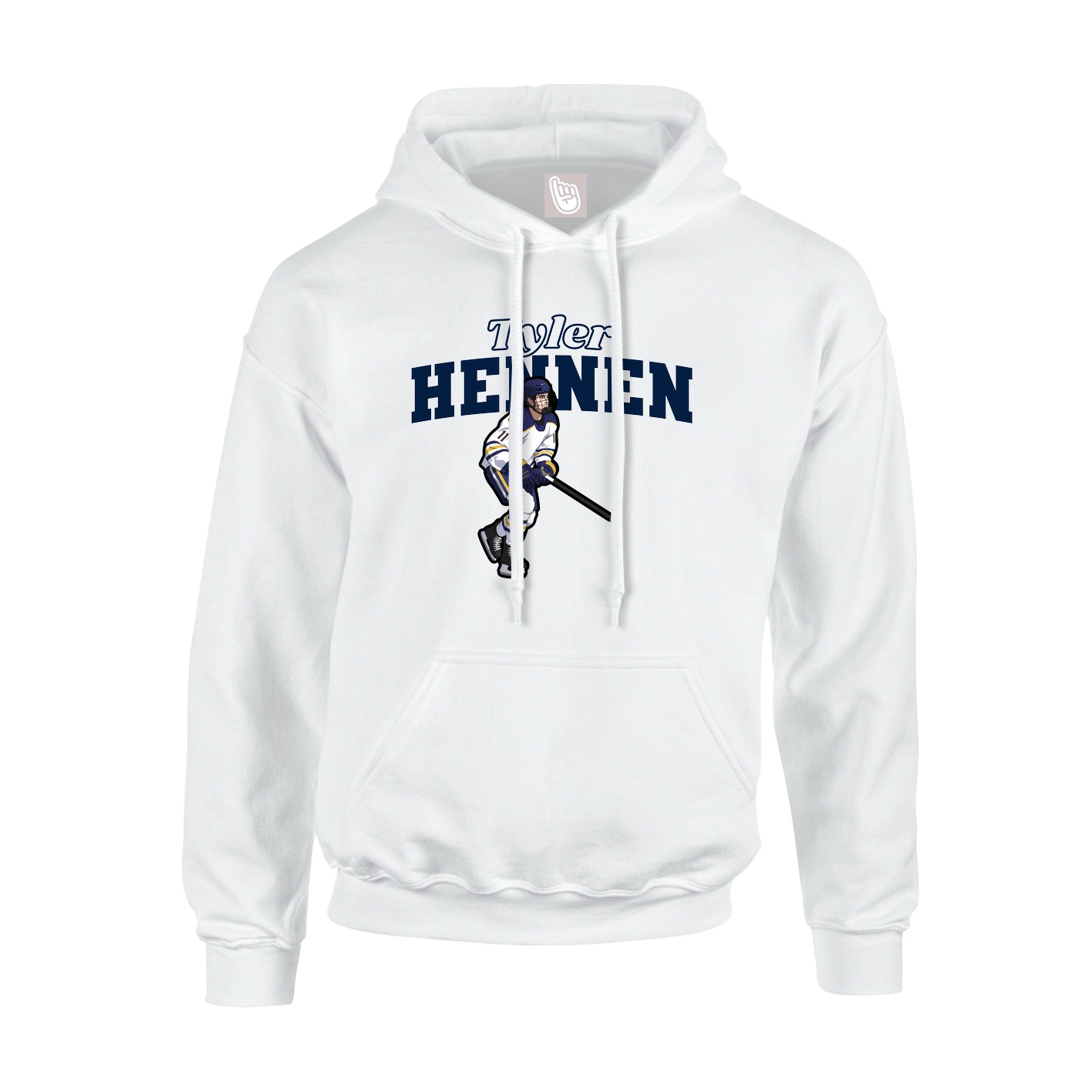 Hoodie — Name Arch in White