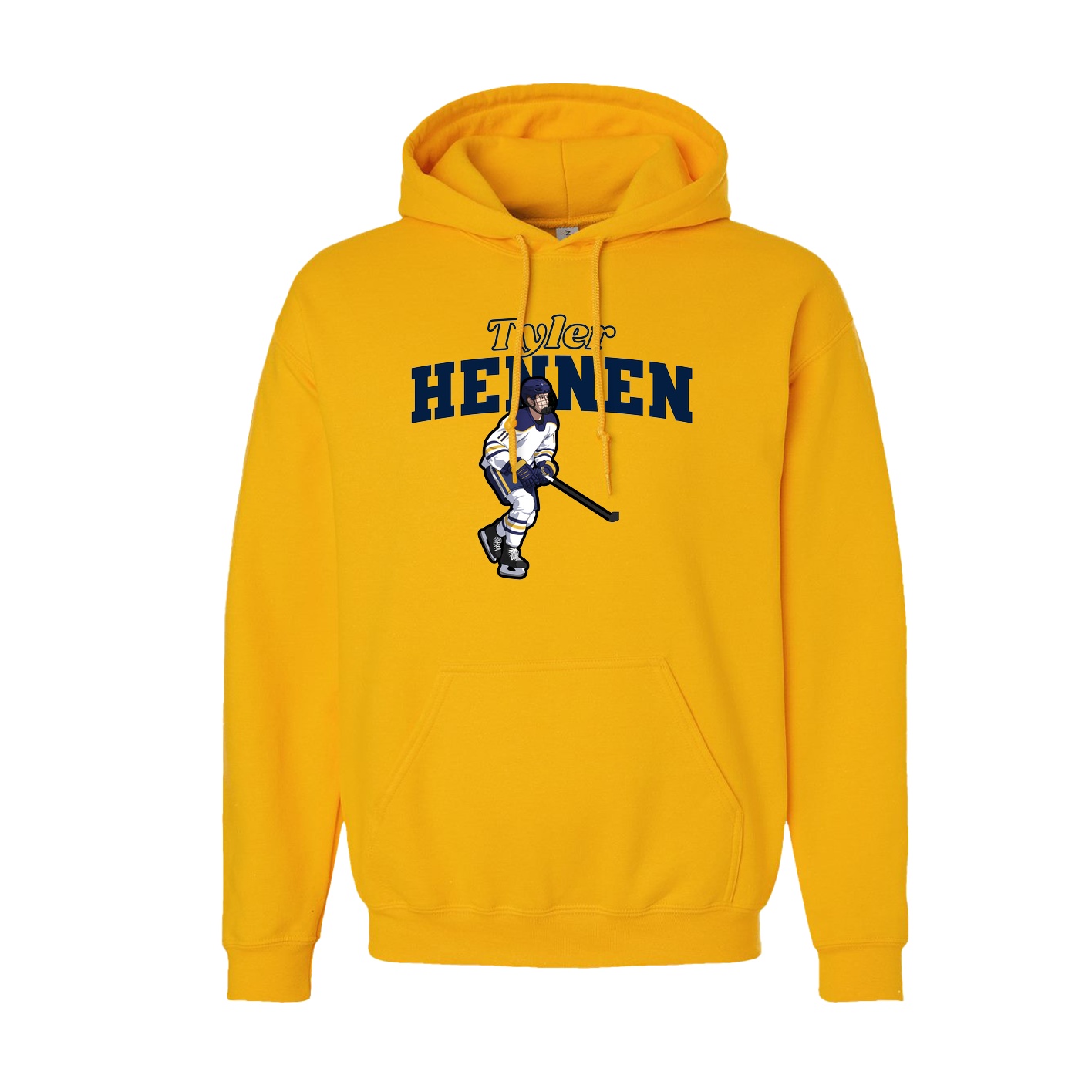Youth Hoodie — Name Arch in Gold