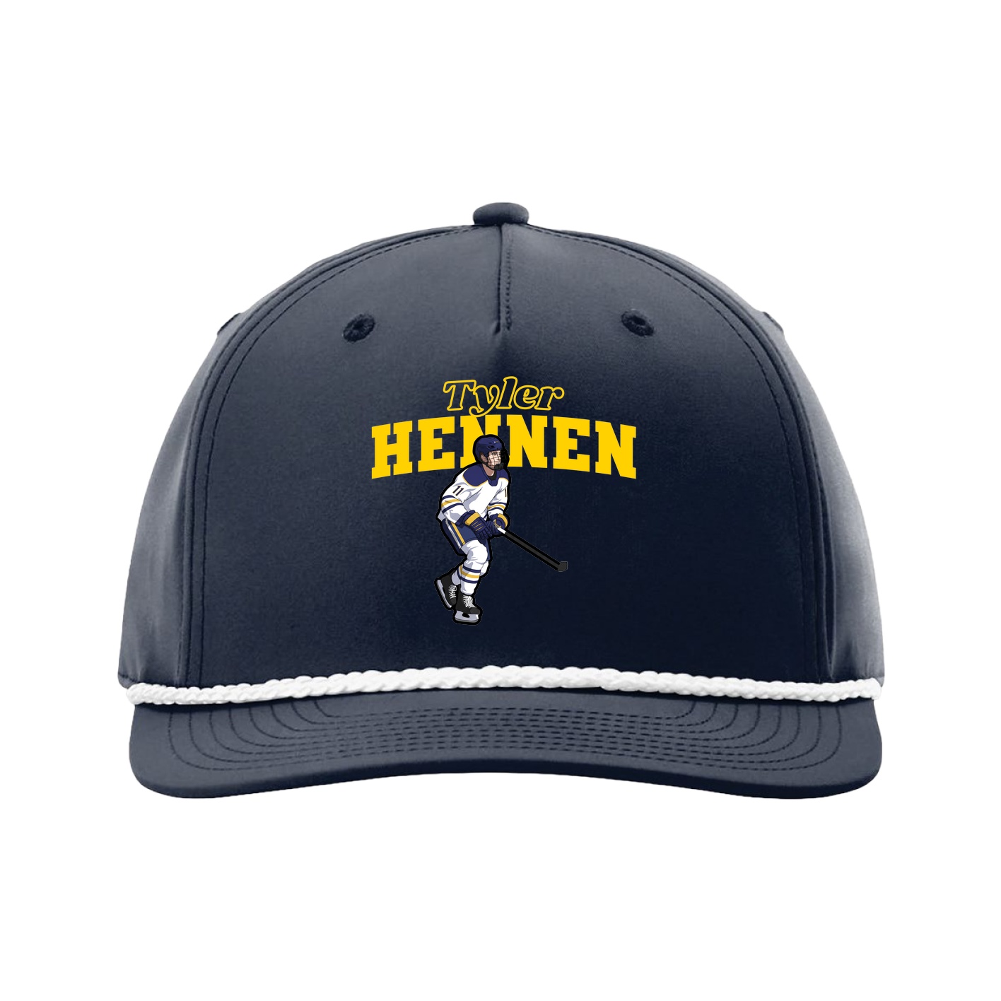 Five-Panel Classic Rope Cap — Name Arch in Navy
