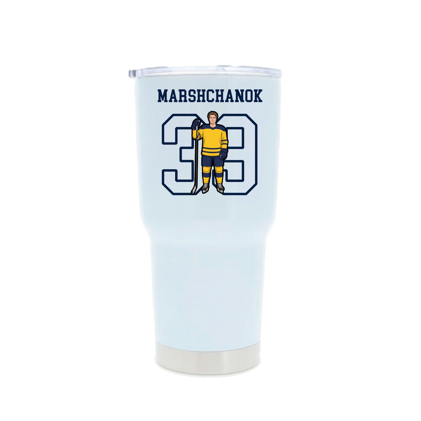 30oz Stainless Steel Tumbler — Shirsey in White