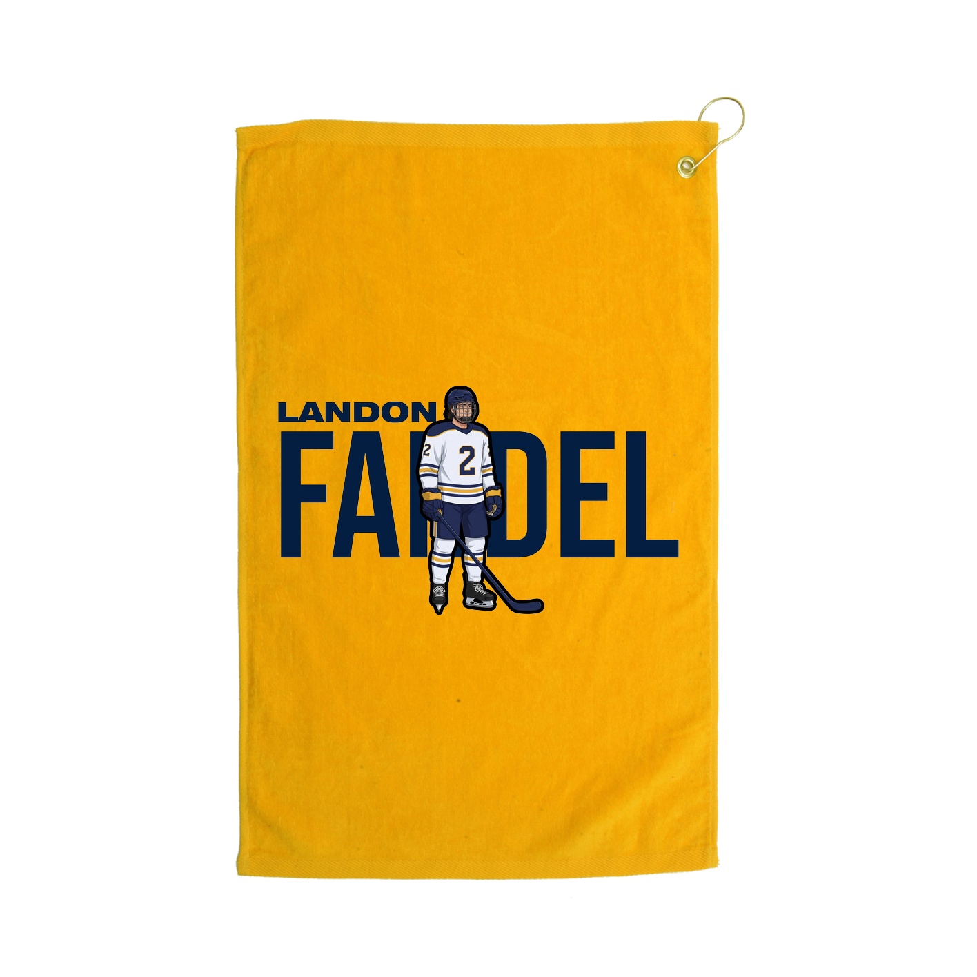 Golf Towel — Player Name in Gold