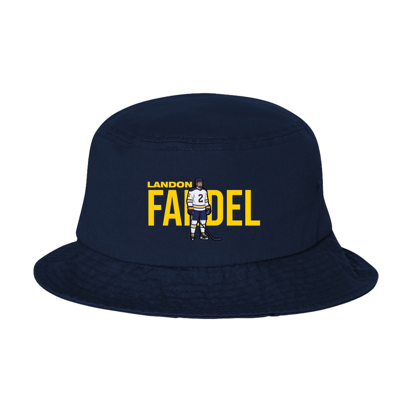 Bucket Cap — Player Name in Navy