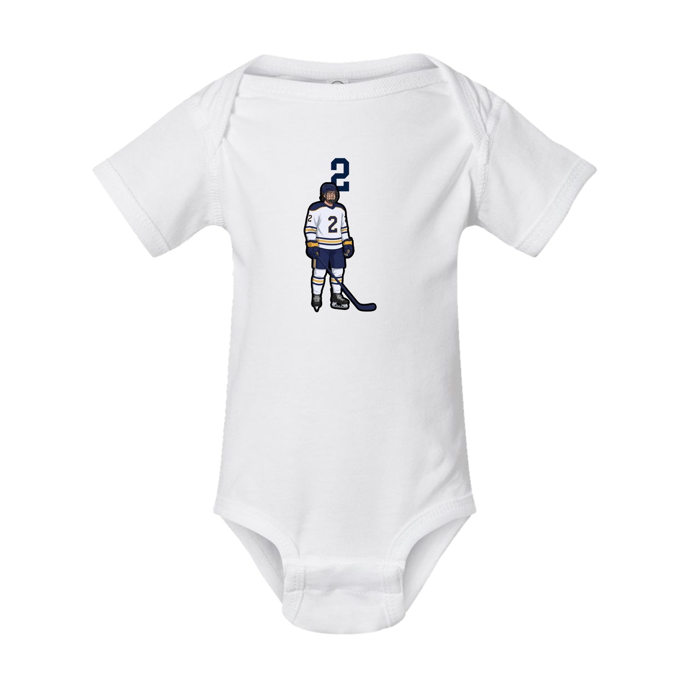 Baby Onesie — Number Top in White