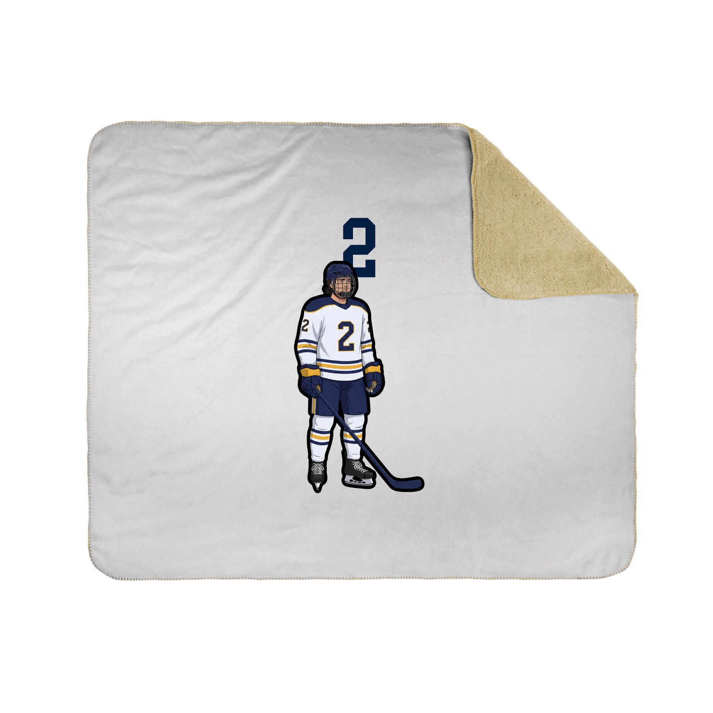 Throw Blanket — Number Top in White