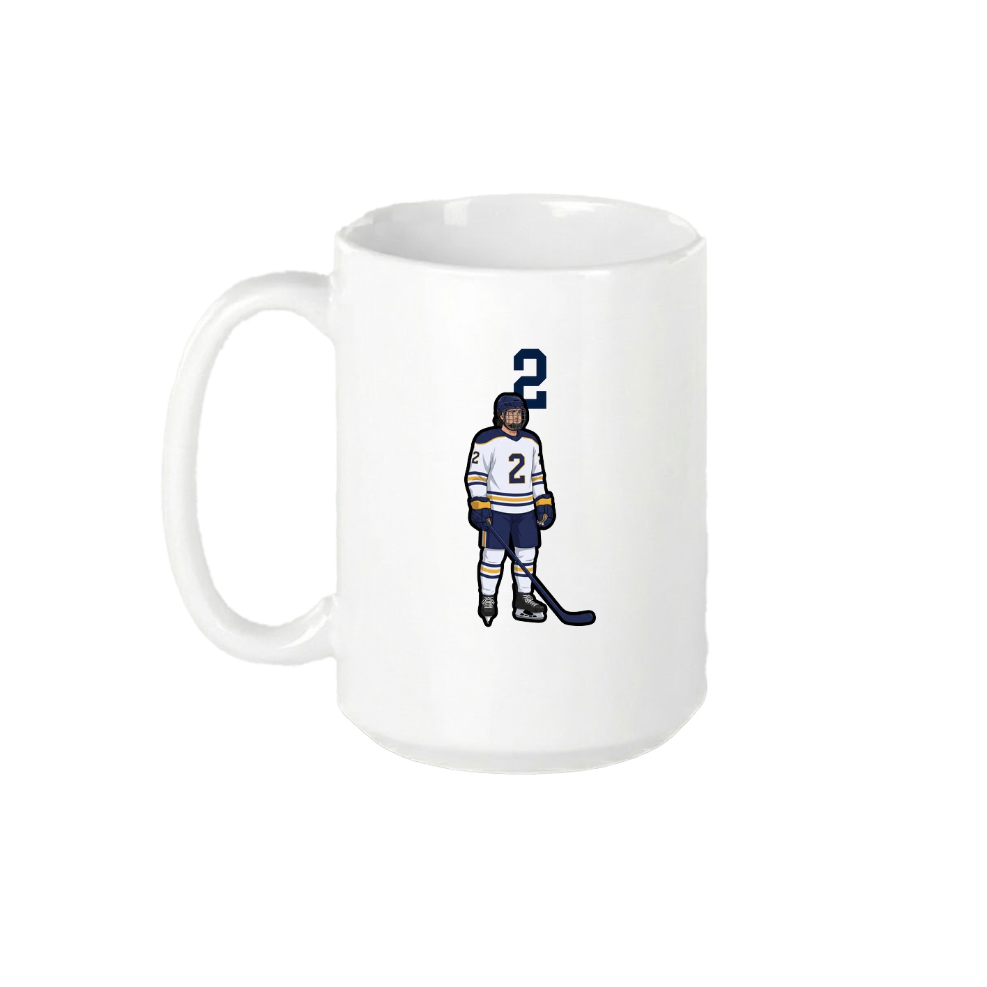 15oz Coffee Mug — Number Top in White