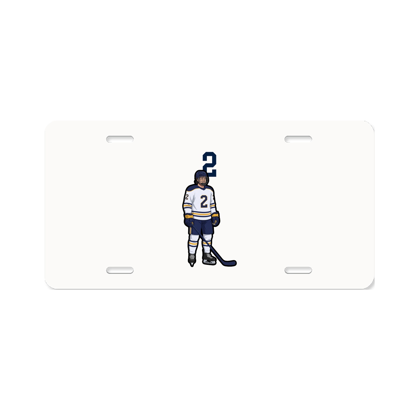 License Plate — Number Top in Classic