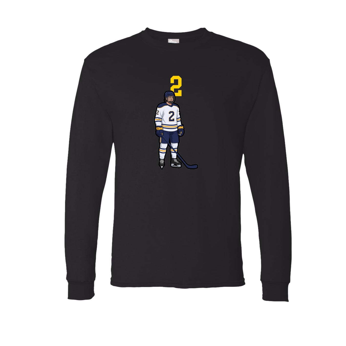 Long Sleeve Tee — Number Top in Black