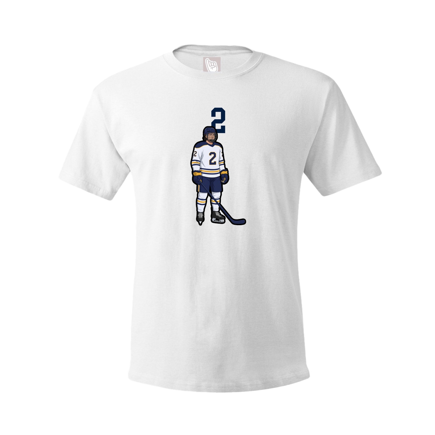 Youth Tee — Number Top in White