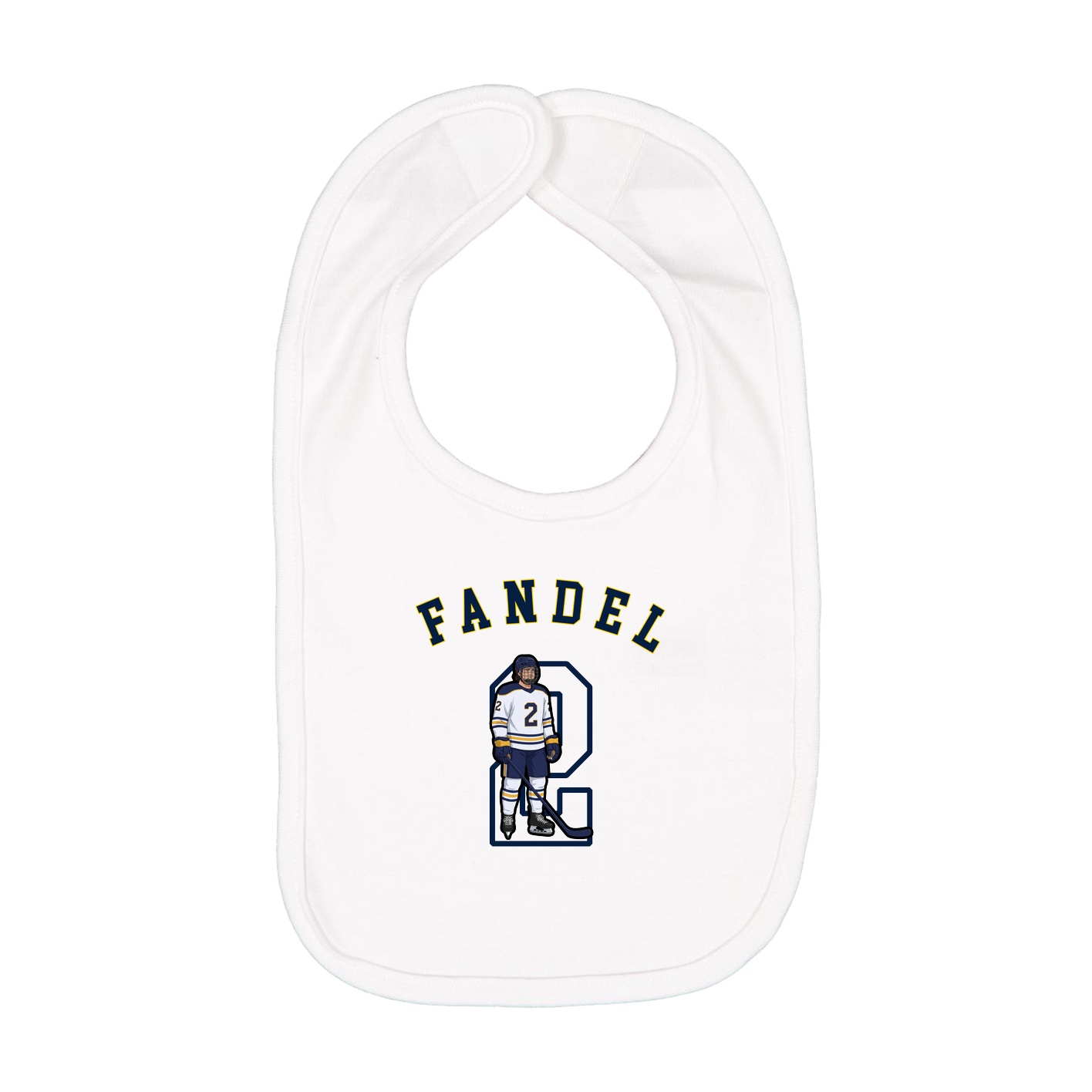 Infant Bib — Shirsey Arch in White