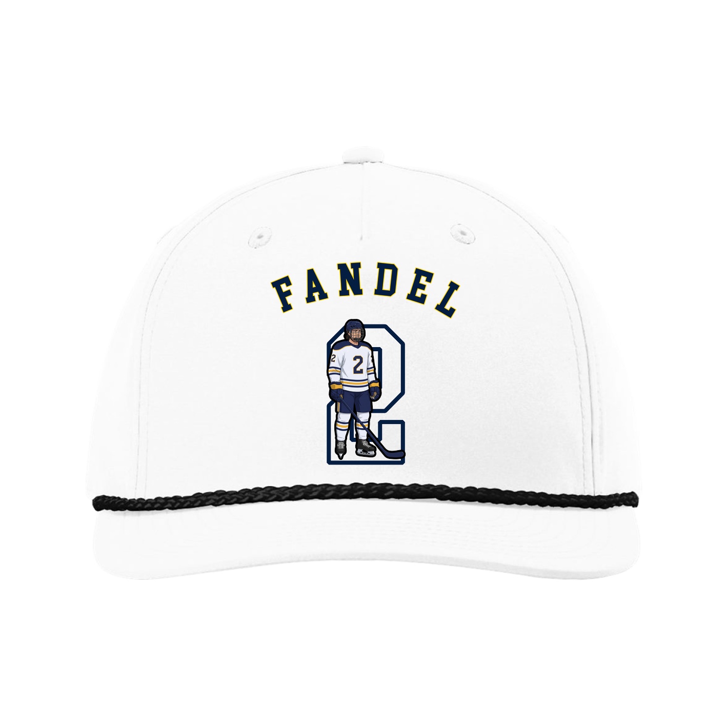 Five-Panel Classic Rope Cap — Shirsey Arch in White