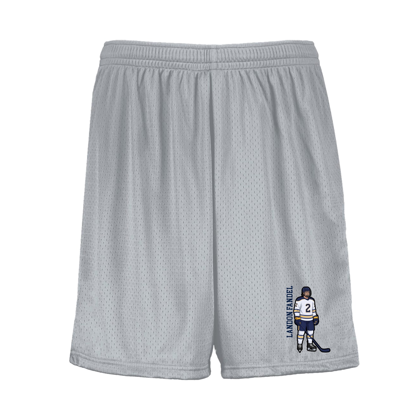Shorts — Name Vertical in Silver