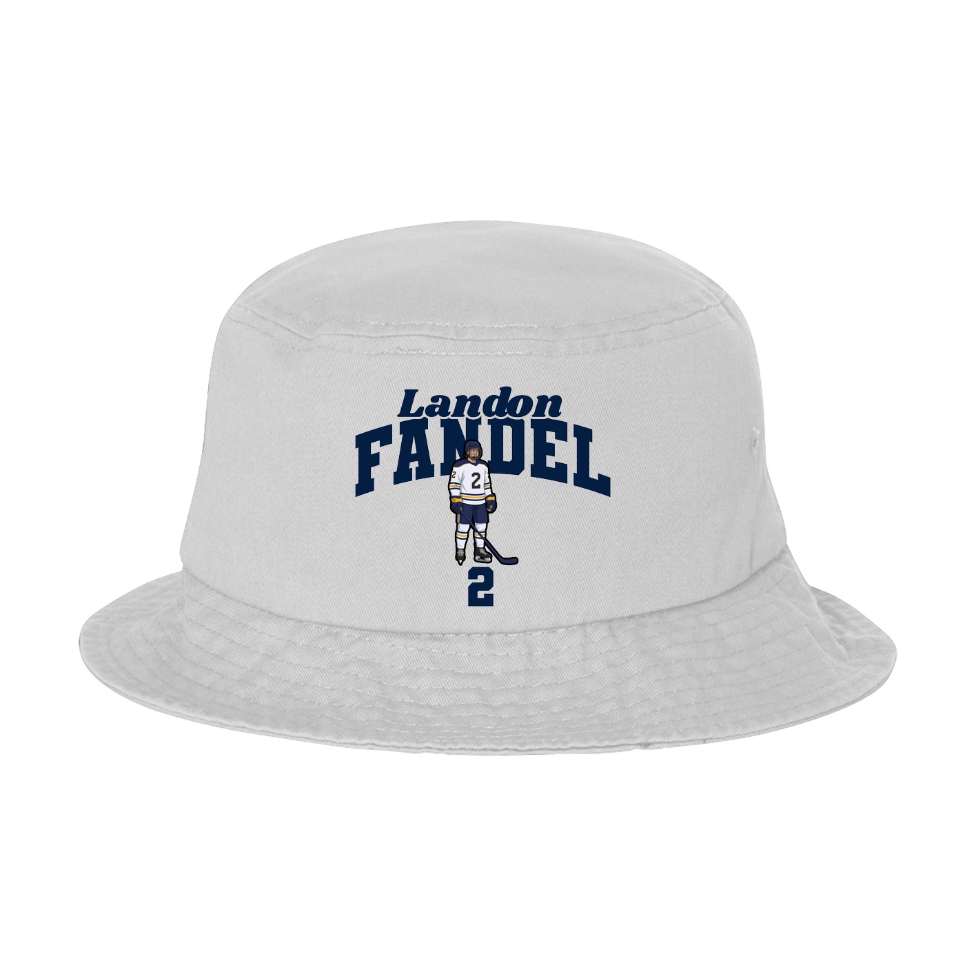 Bucket Cap — Signature Arch in White
