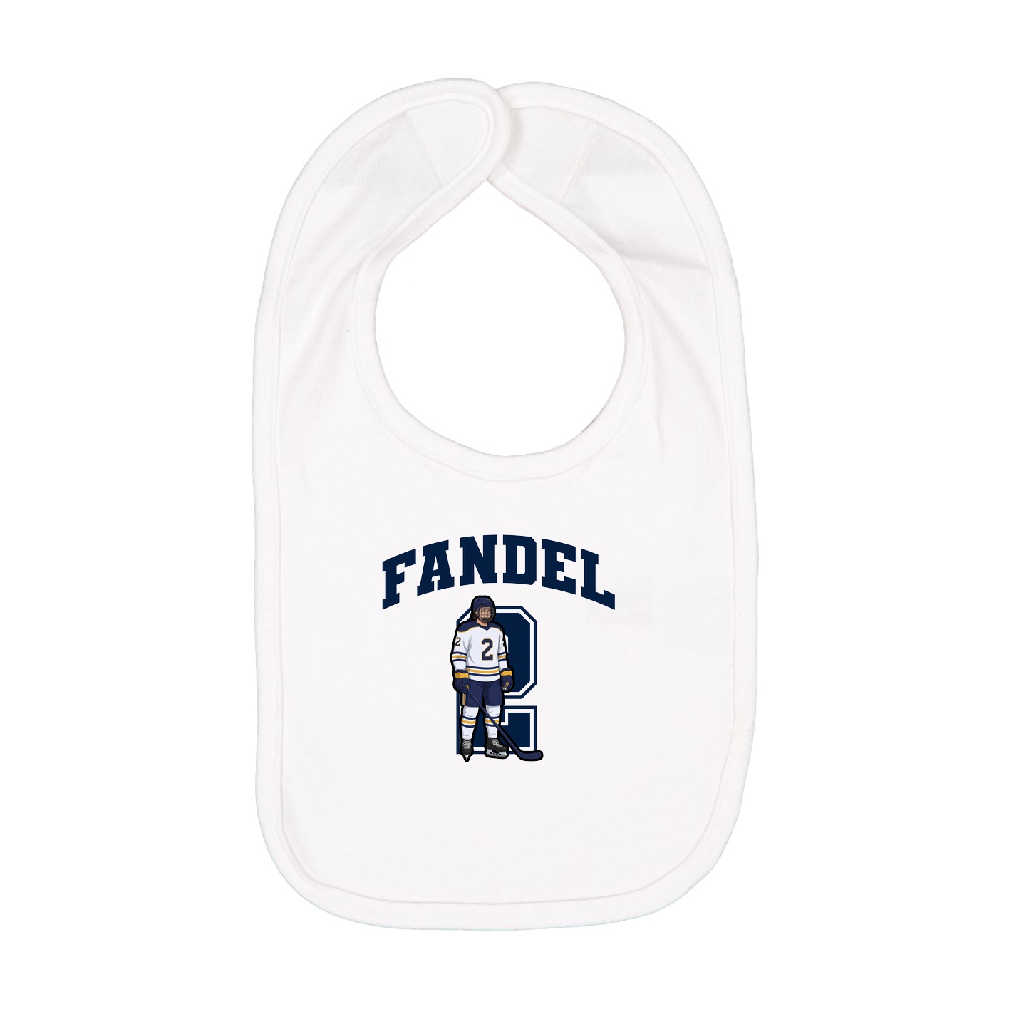 Infant Bib — Number in White