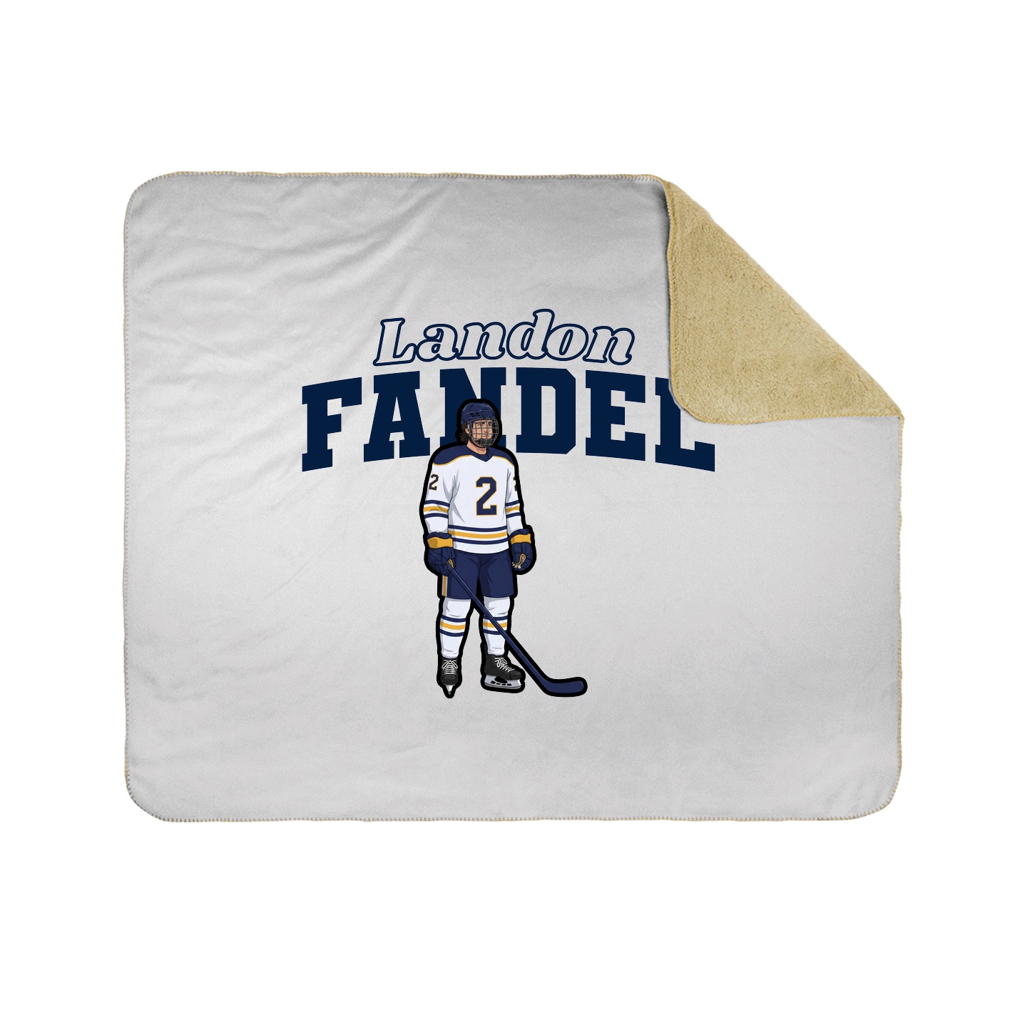 Throw Blanket — Name Arch in White