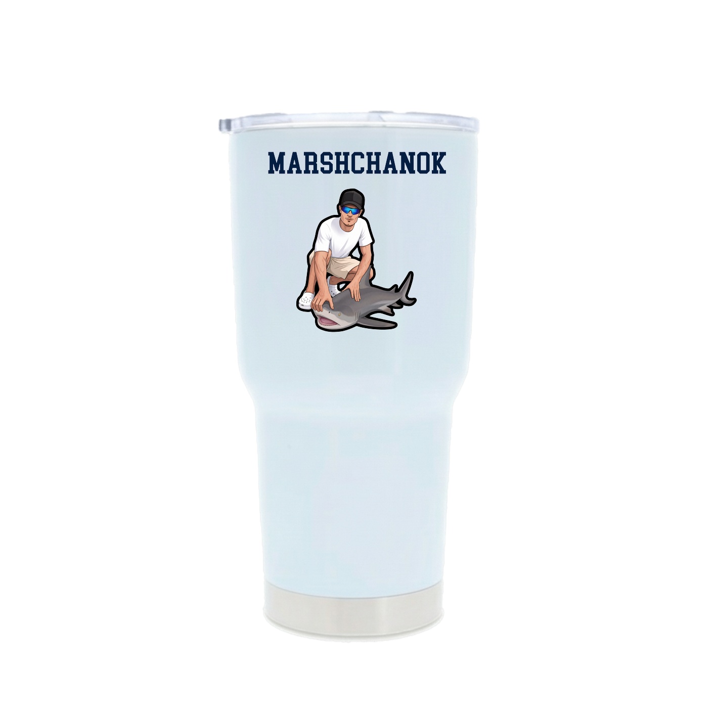 30oz Stainless Steel Tumbler — Shirsey in White