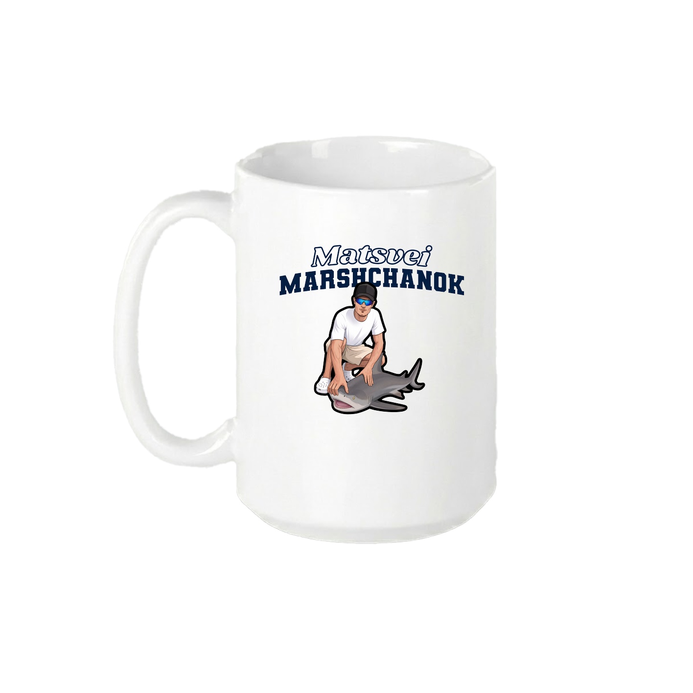 15oz Coffee Mug — Name Arch in White