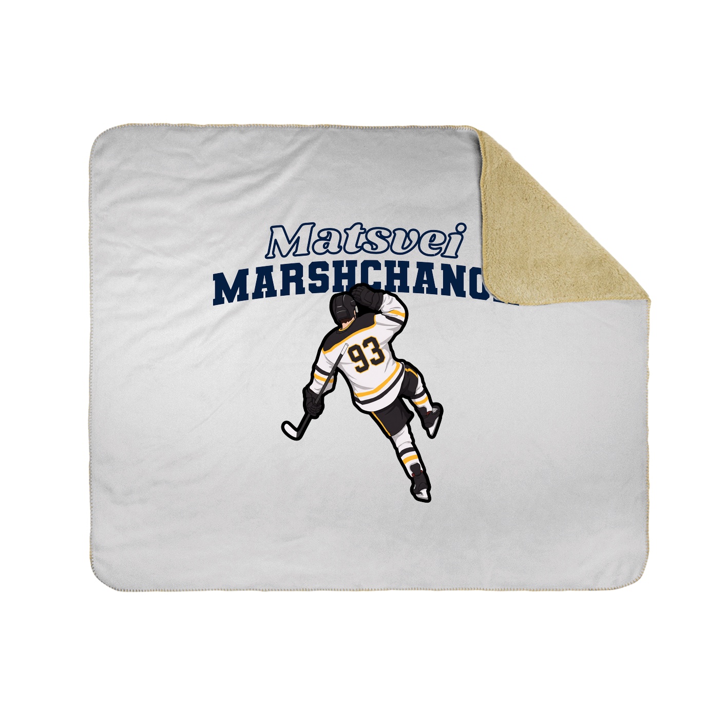 Throw Blanket — Name Arch in White